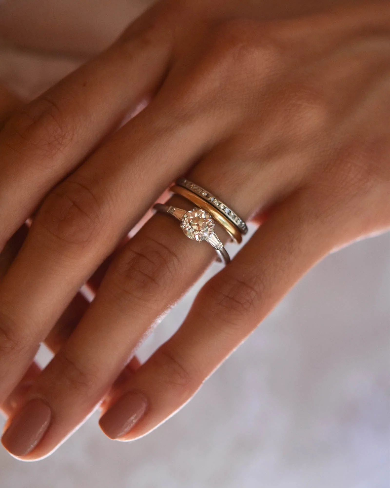 Tiffany & Co. 1.36 Carat Old European Cut Diamond Vintage Engagement Ring - Image 2