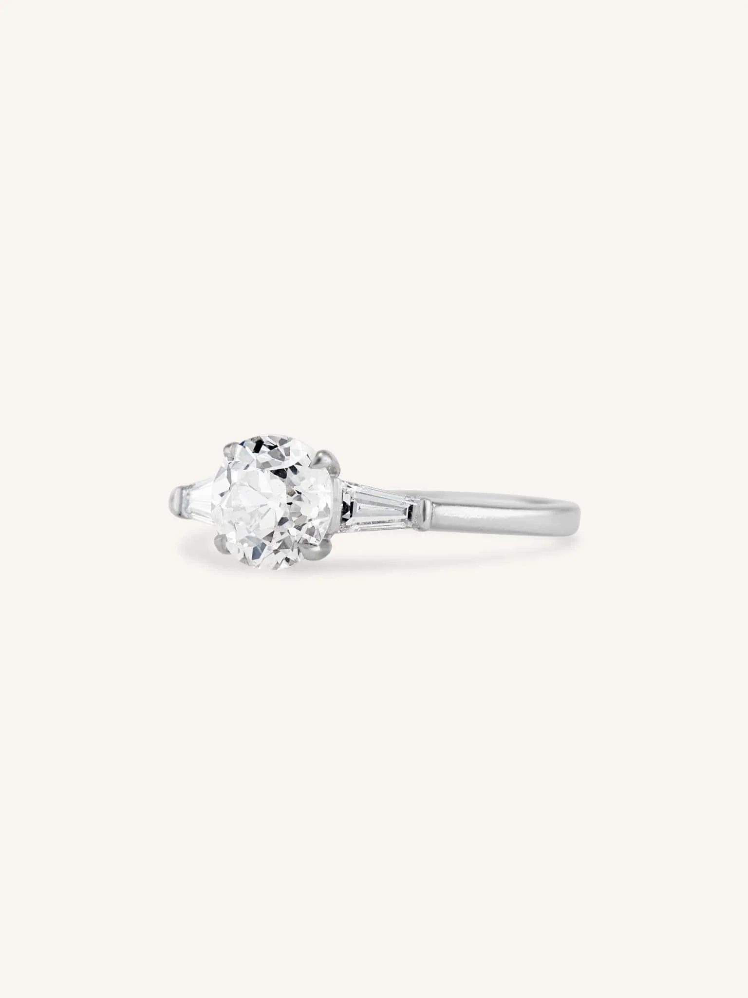 Tiffany & Co. 1.36 Carat Old European Cut Diamond Vintage Engagement Ring - Image 4