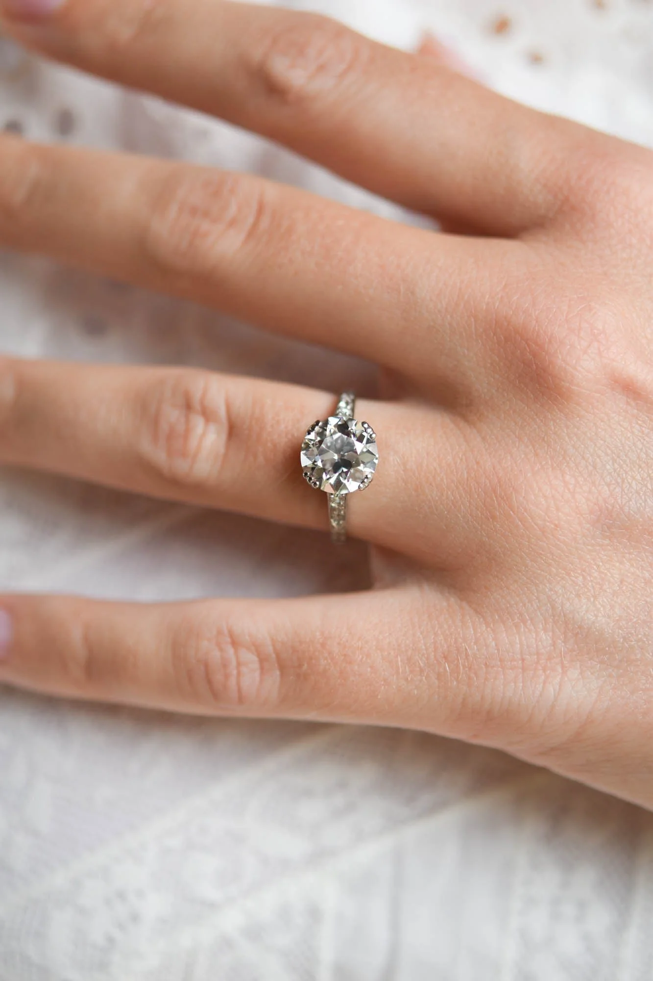 Tiffany & Co. Art Deco 2.70 Carat Old European Diamond Vintage Engagement Ring - Image 2