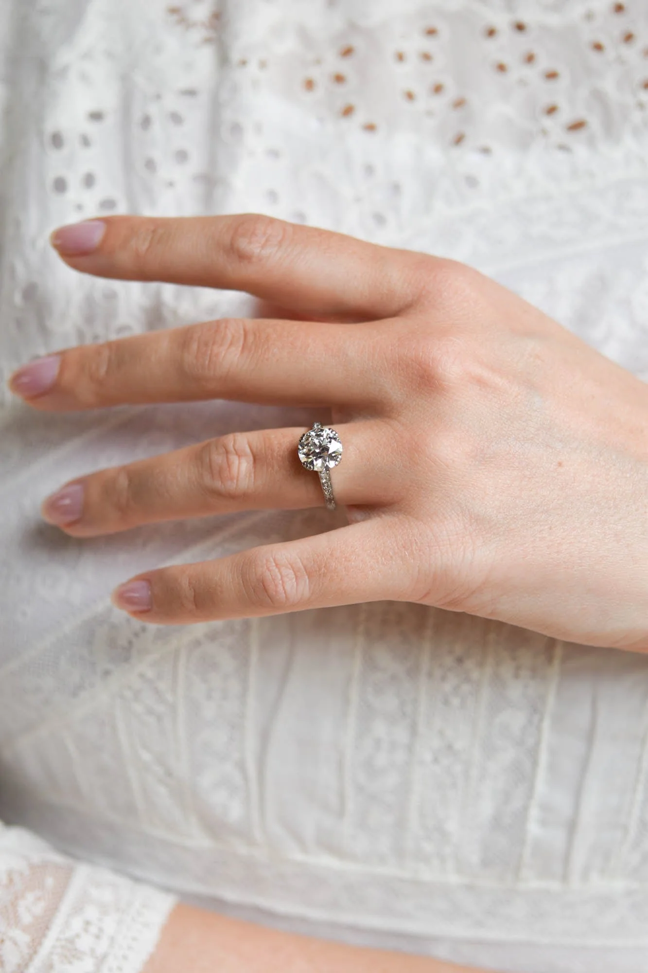 Tiffany & Co. Art Deco 2.70 Carat Old European Diamond Vintage Engagement Ring - Image 6