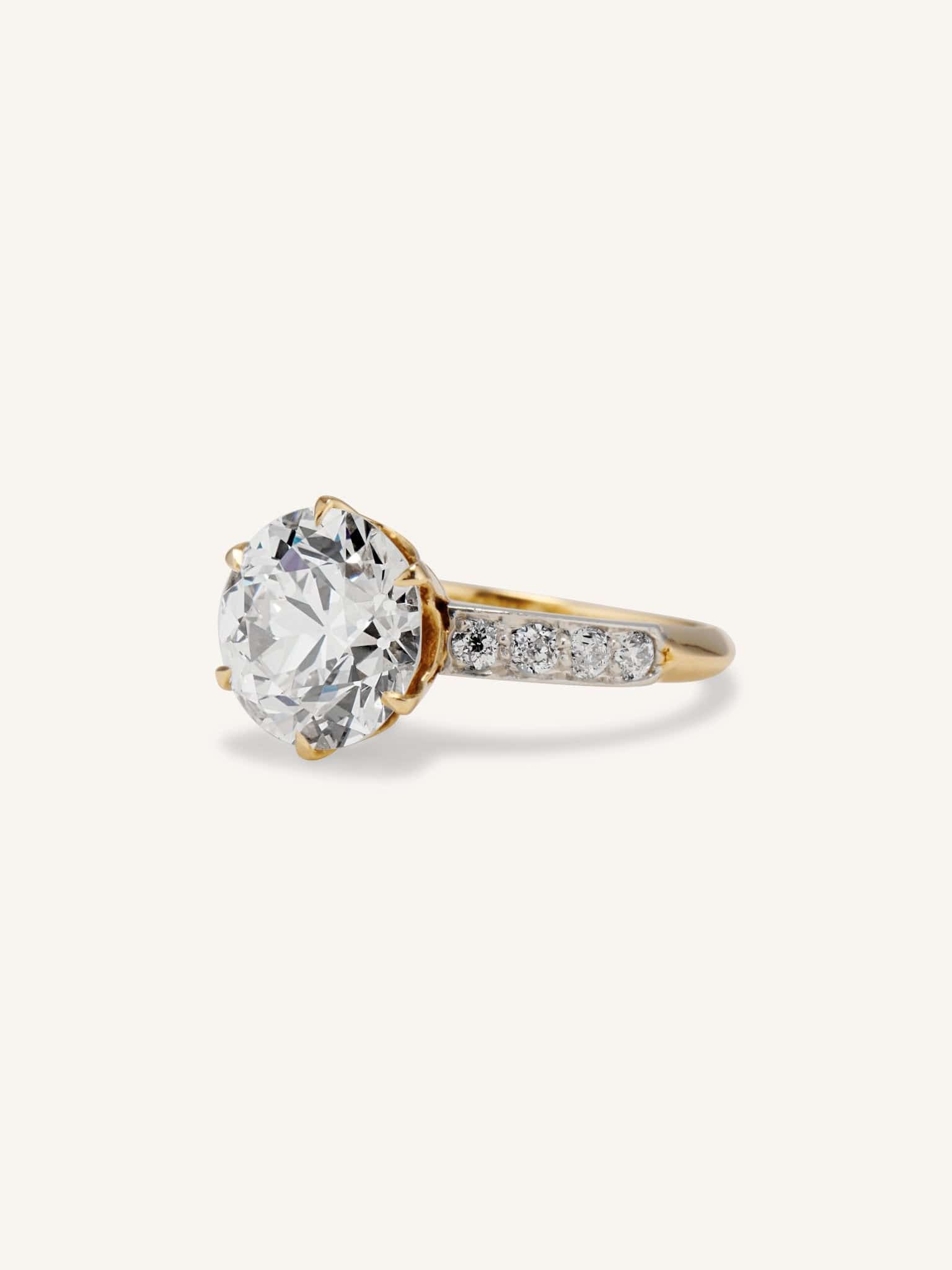 Tiffany & Co. 3.02 Carat Old European Cut Diamond Solitaire Vintage Engagement Ring - Image 4