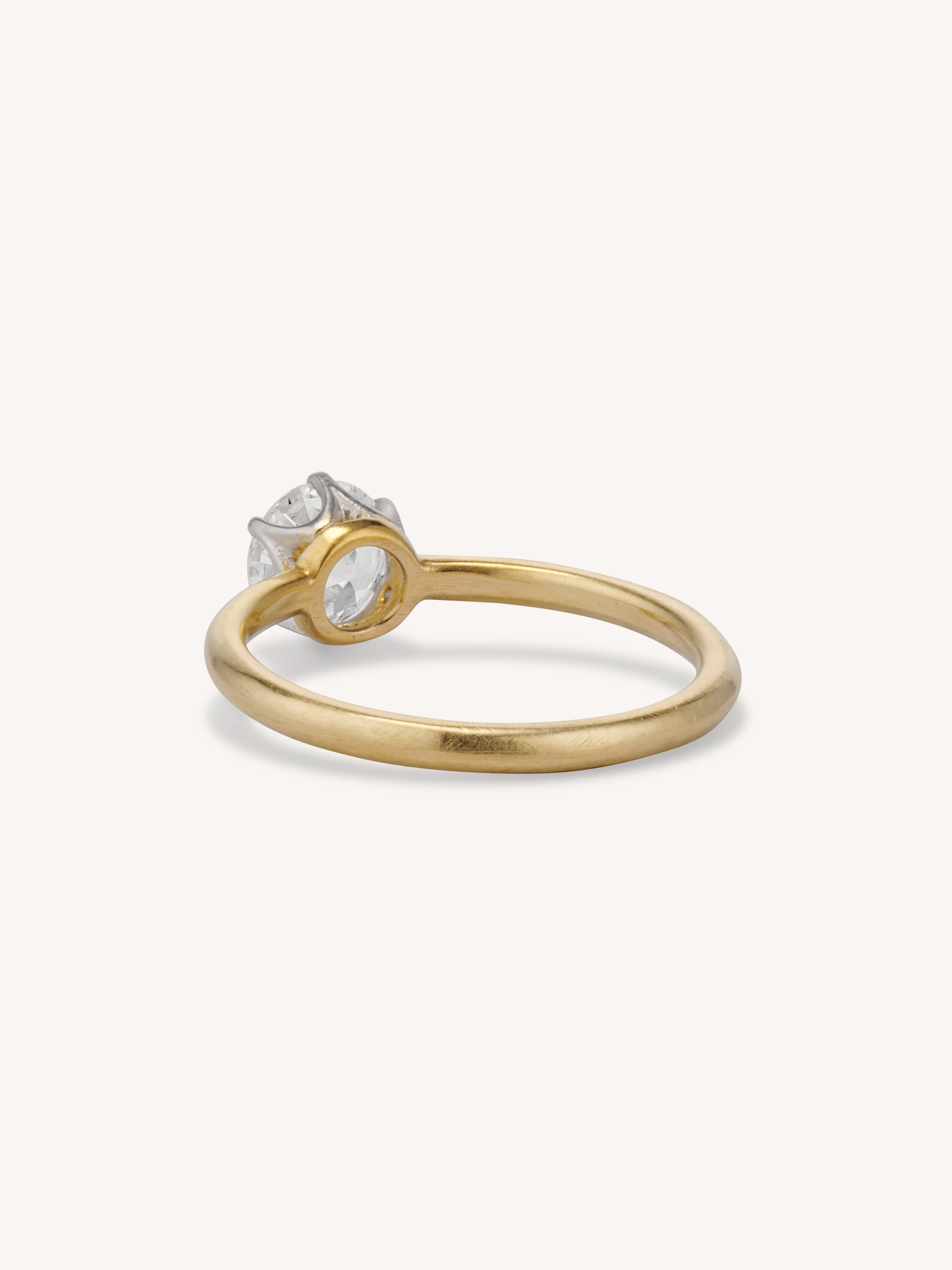 Iconic Tiffany & Co. .85 Carat Transitional Cut Diamond Six-Prong Gold Vintage Solitaire Engagement Ring - Image 5
