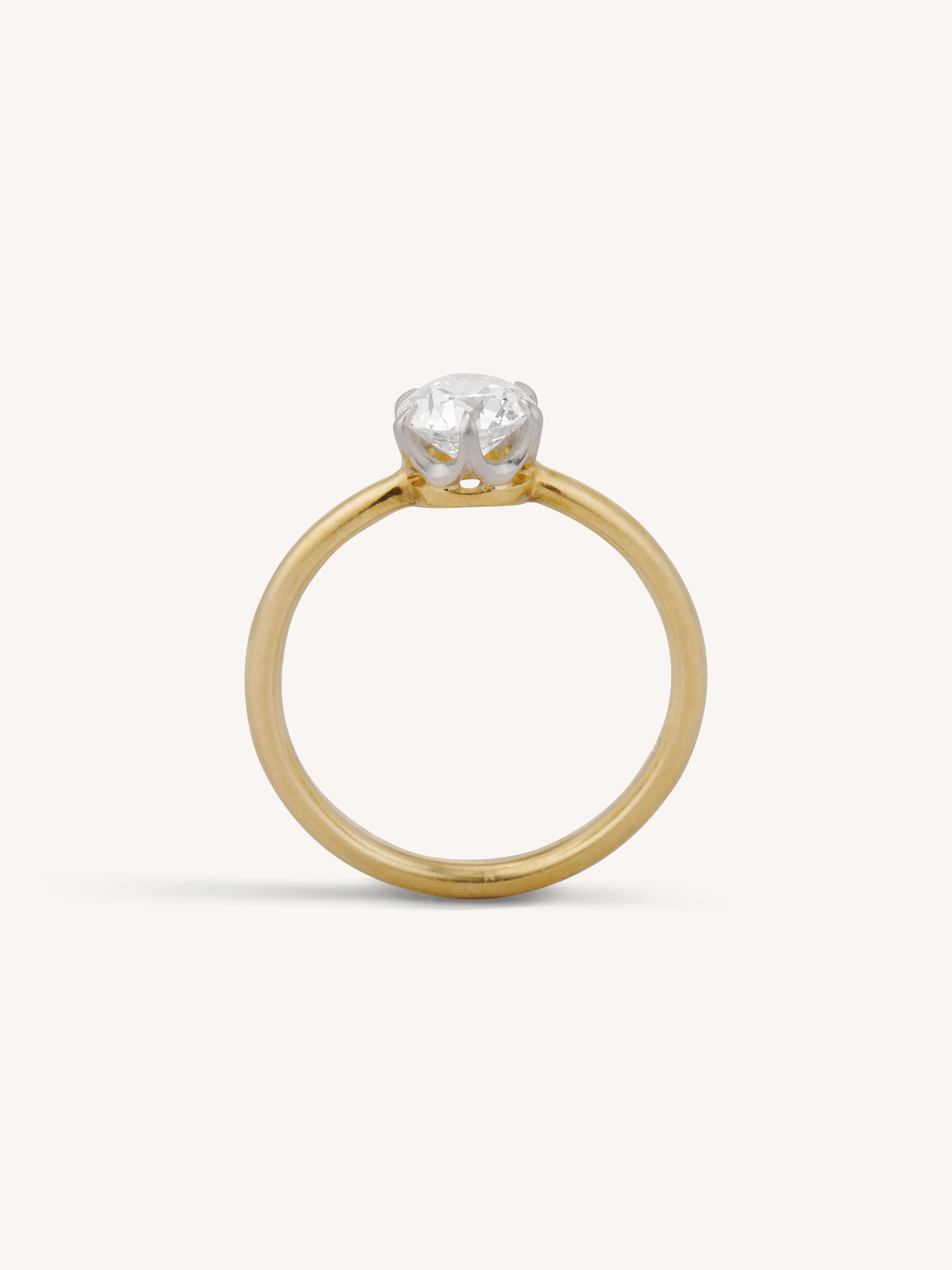 Iconic Tiffany & Co. .85 Carat Transitional Cut Diamond Six-Prong Gold Vintage Solitaire Engagement Ring - Image 8