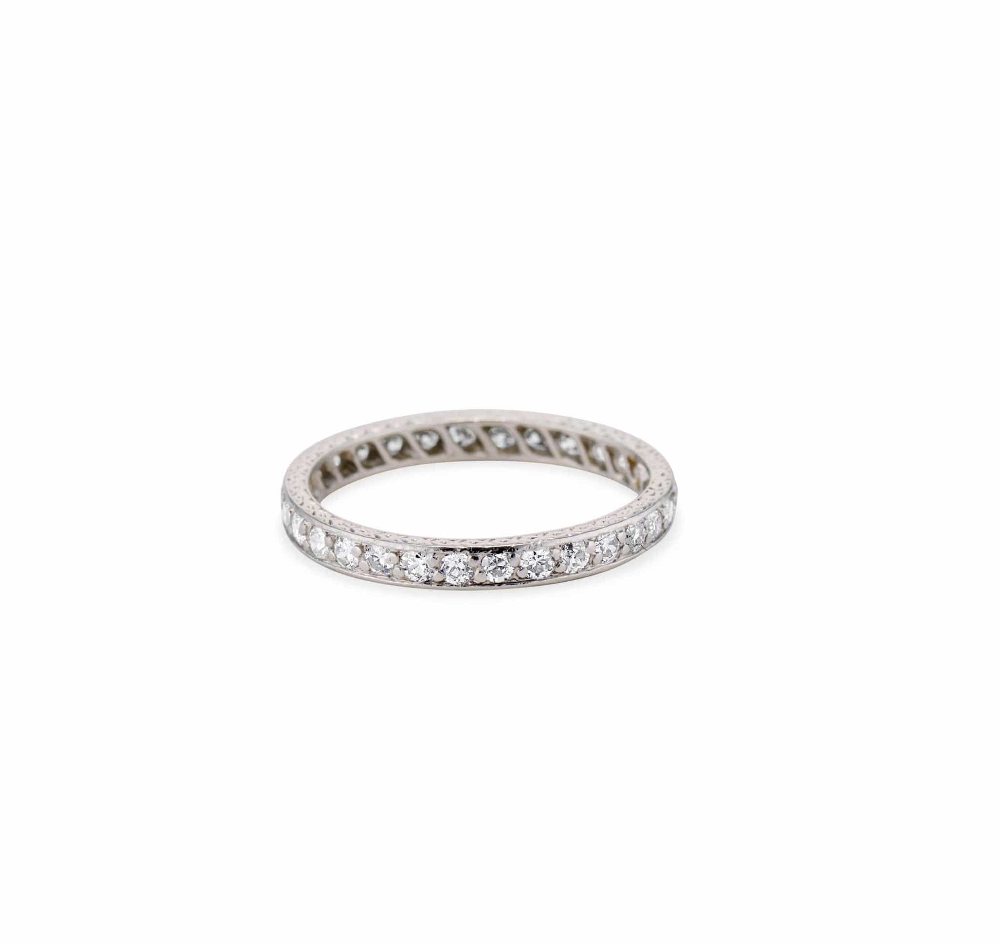 Tiffany & Co. Art Deco 1.00 Carat Transitional-Cut Diamond Eternity Wedding Band, America - Image 3