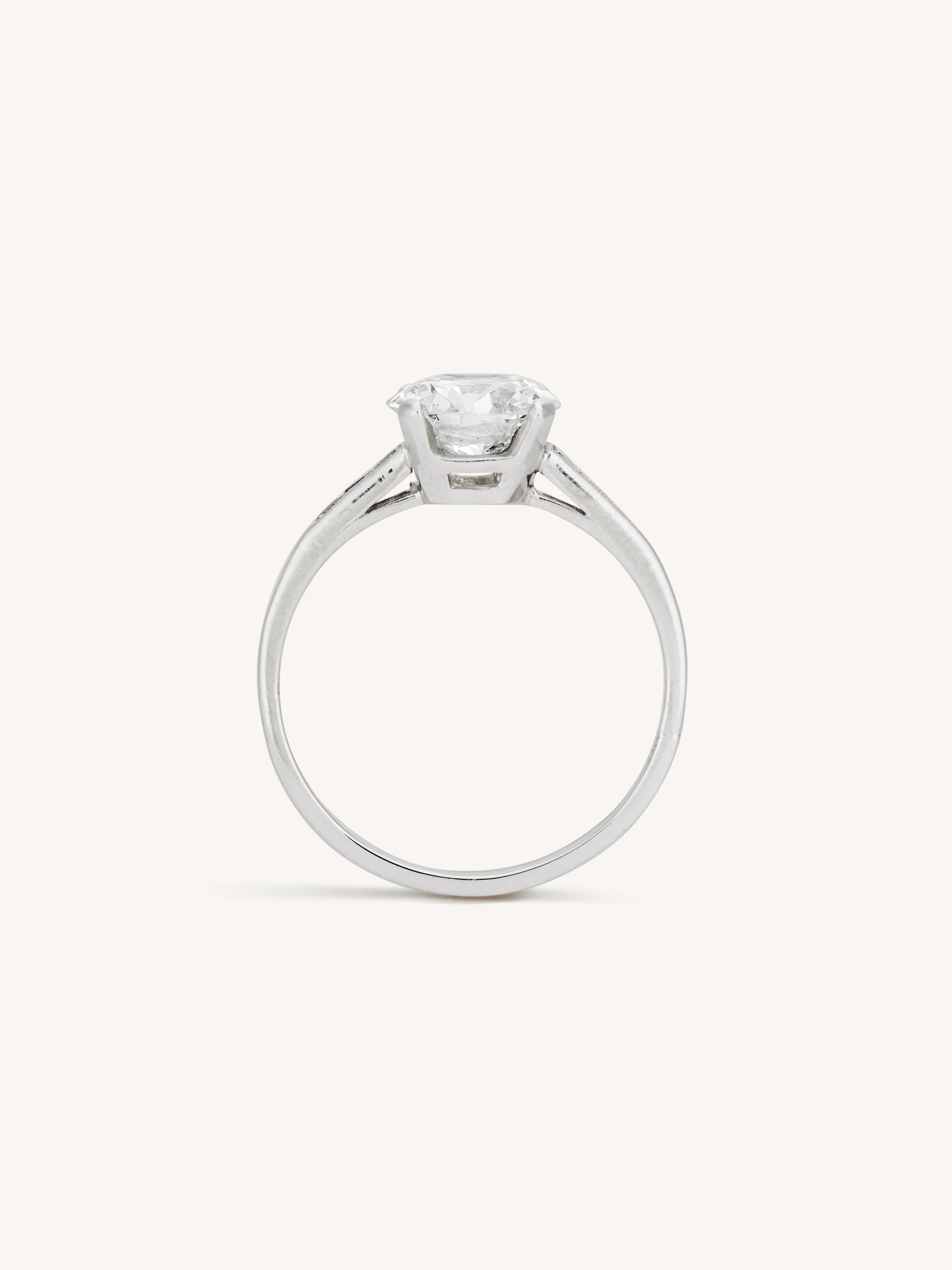 Tiffany & Co. Art Deco 2.09 Carat Transitional Cut Diamond Vintage Engagement Ring - Image 6