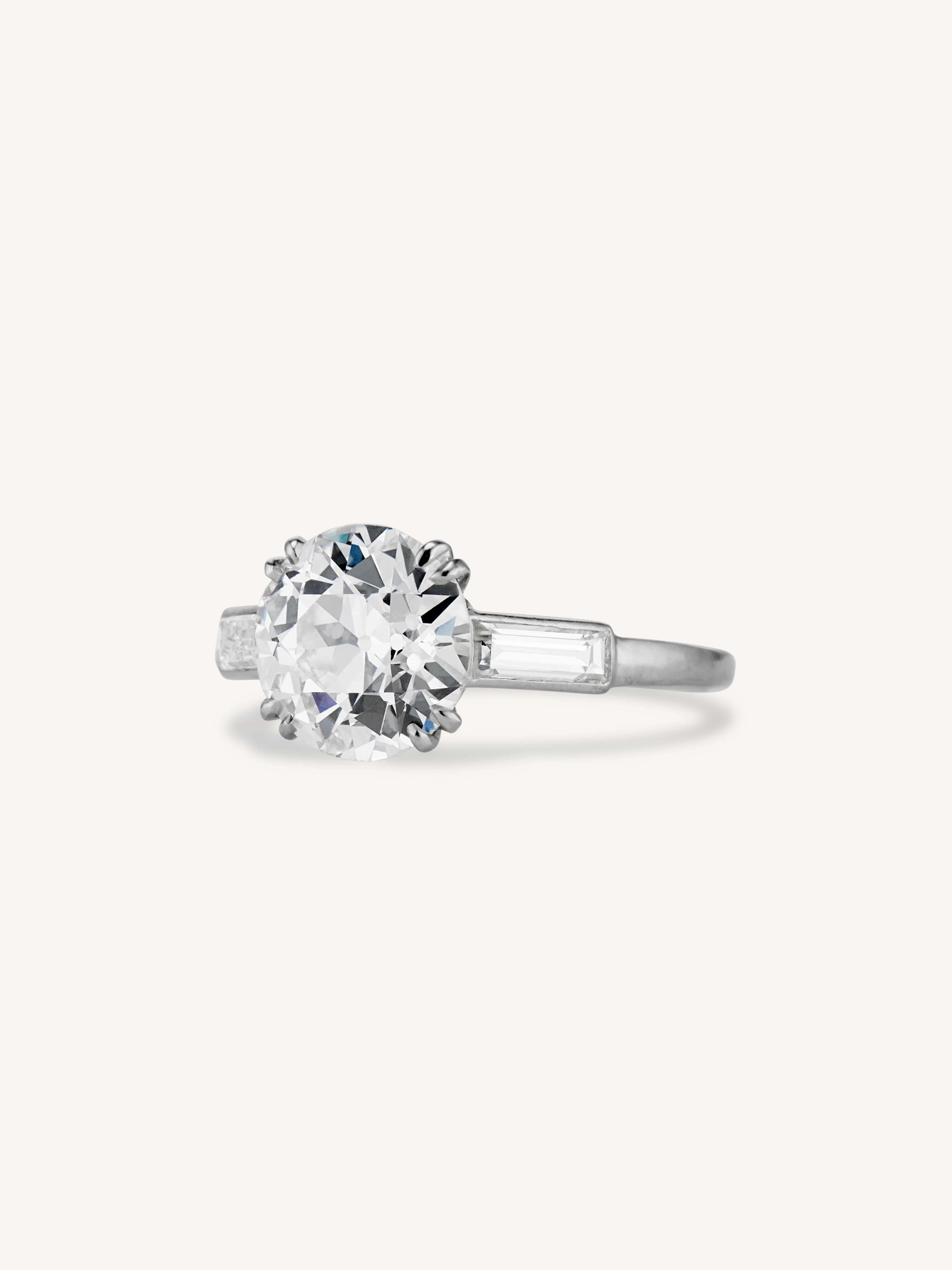 Tiffany & Co. Art Deco 2.12 Carat Old European Cut Diamond Vintage Engagement Ring - Image 5