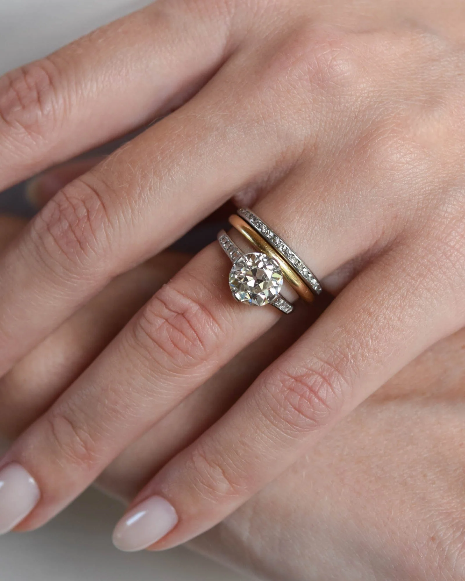 Tiffany & Co. Art Deco 2.75 Carat Old European Cut Diamond Vintage Engagement Ring - Image 2
