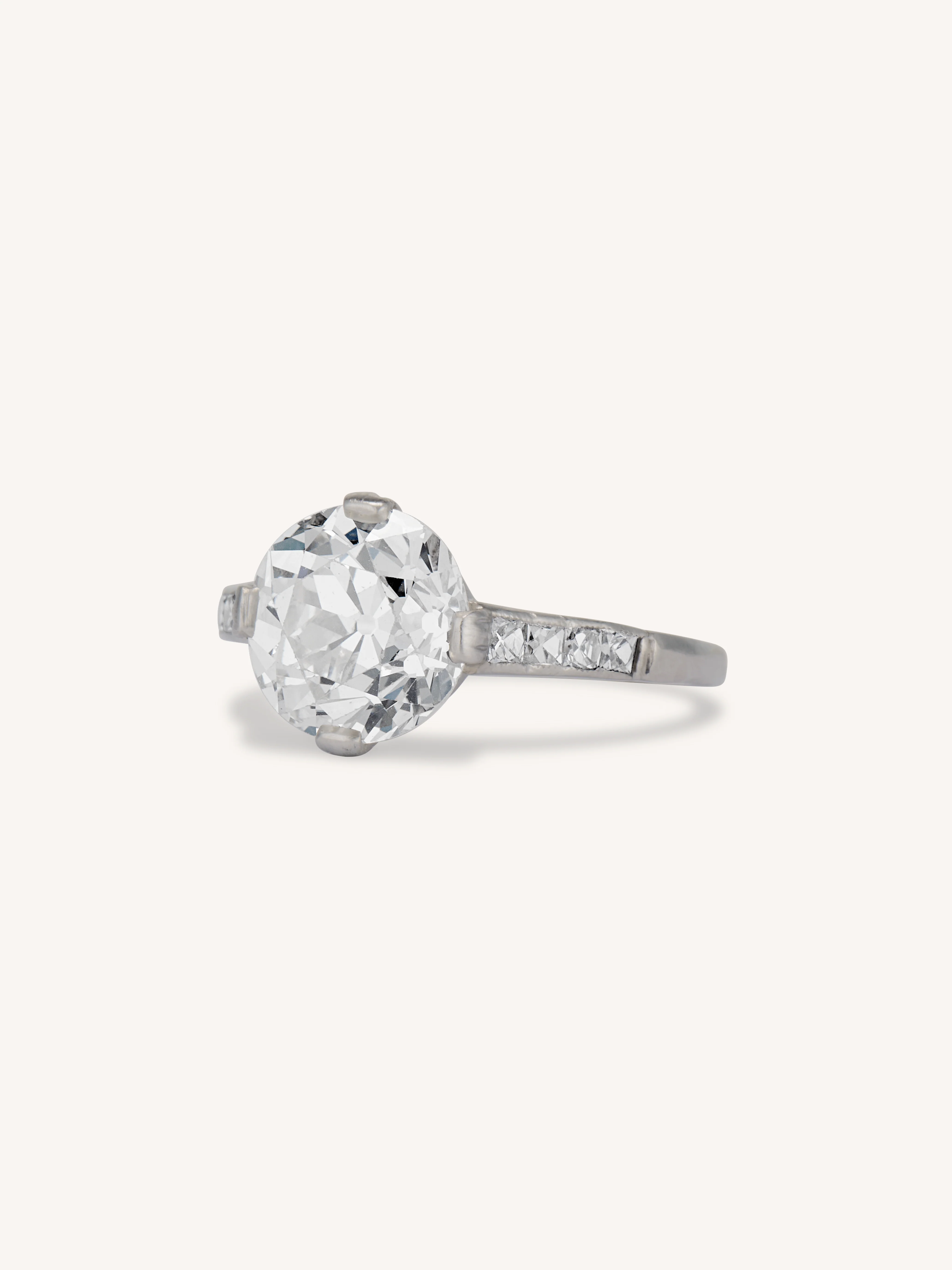 Tiffany & Co. Art Deco 2.75 Carat Old European Cut Diamond Vintage Engagement Ring - Image 3