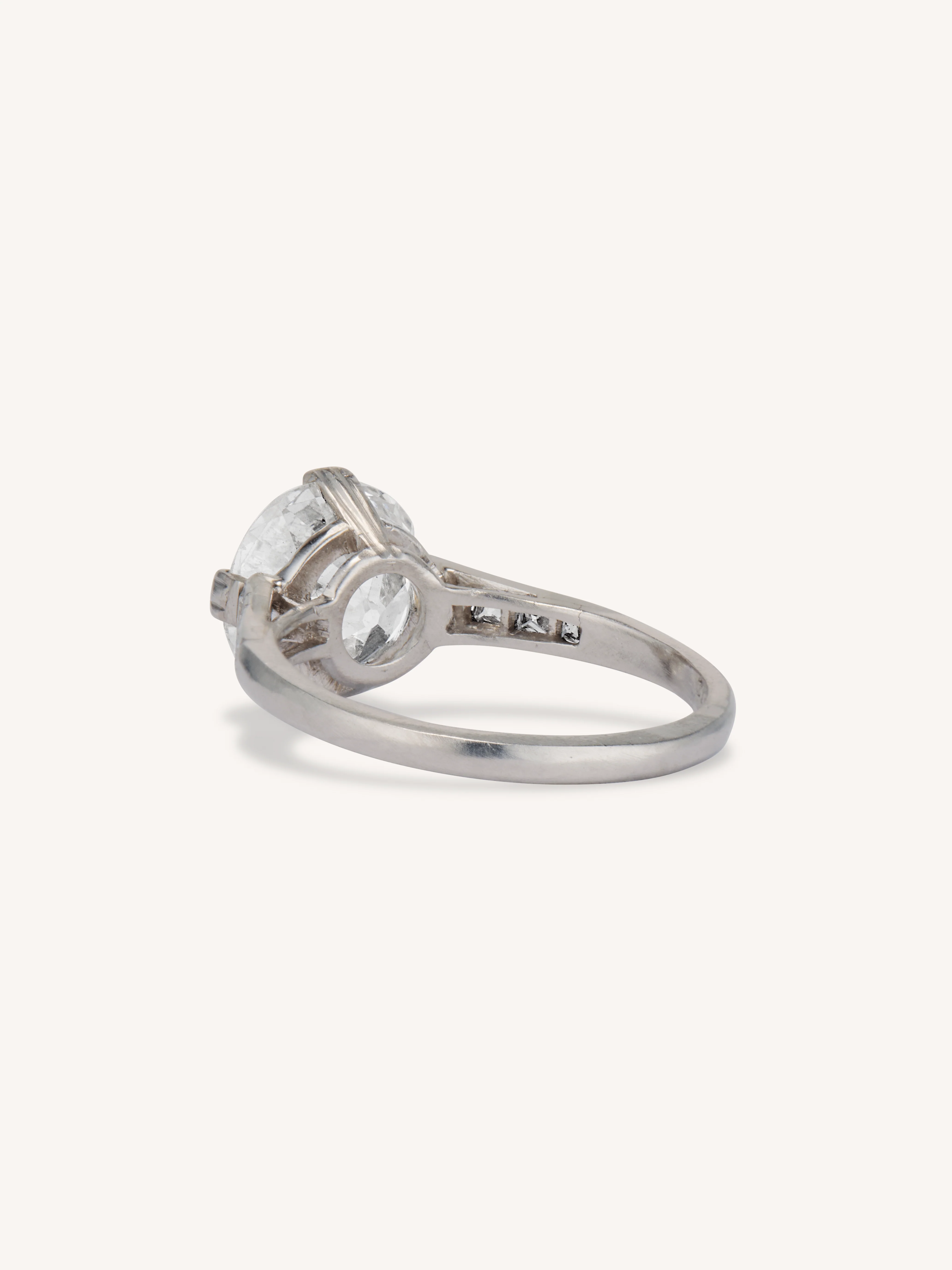 Tiffany & Co. Art Deco 2.75 Carat Old European Cut Diamond Vintage Engagement Ring - Image 4
