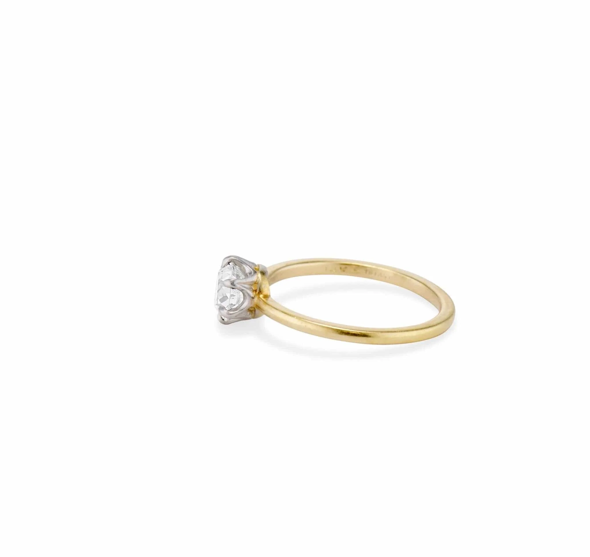 Tiffany & Co. Art Deco .81 Carat Old European Diamond Engagement Ring - Image 4