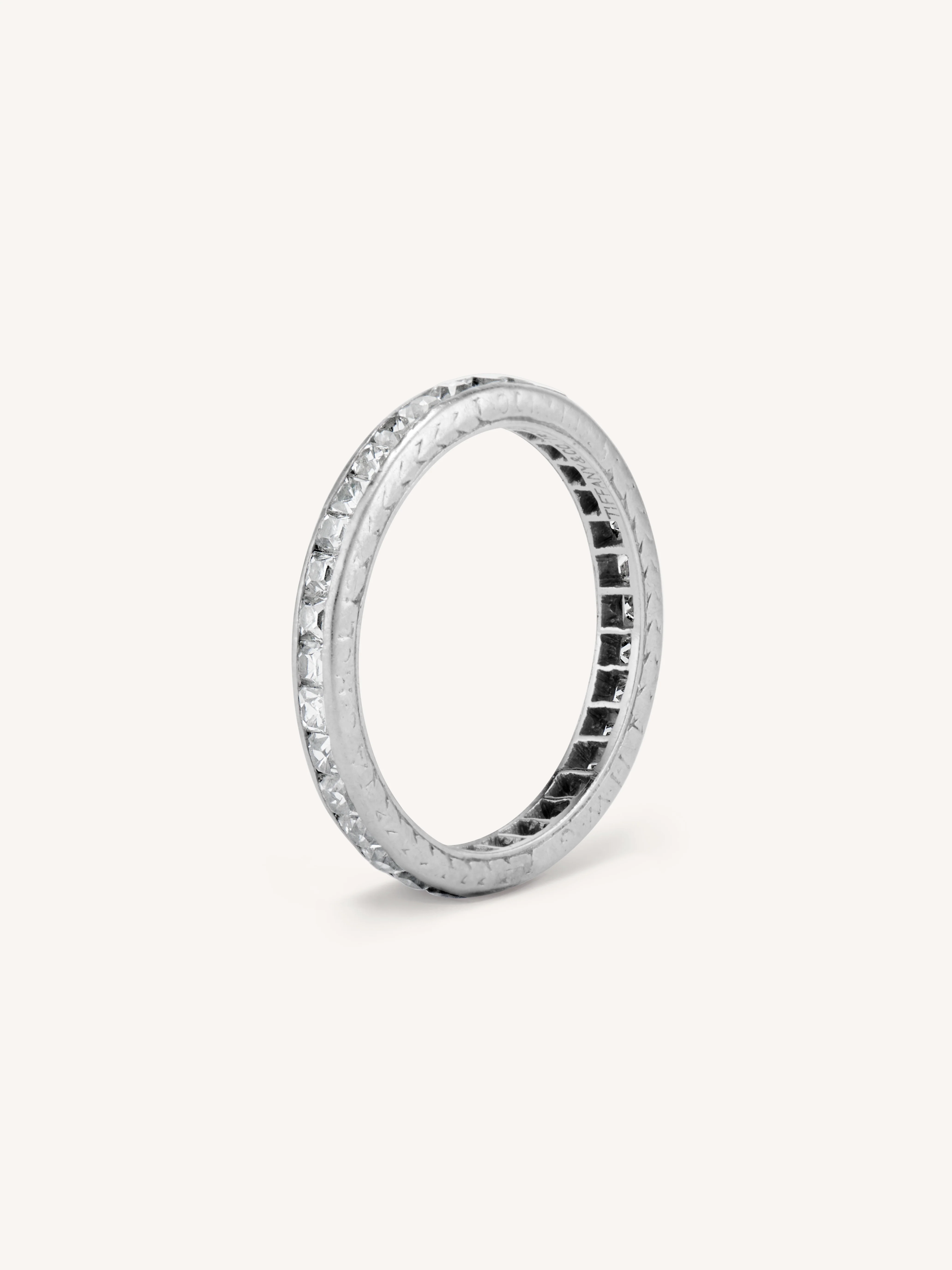 Tiffany & Co. Art Deco French Cut Diamond Eternity Wedding Band - Size 5 - Image 3