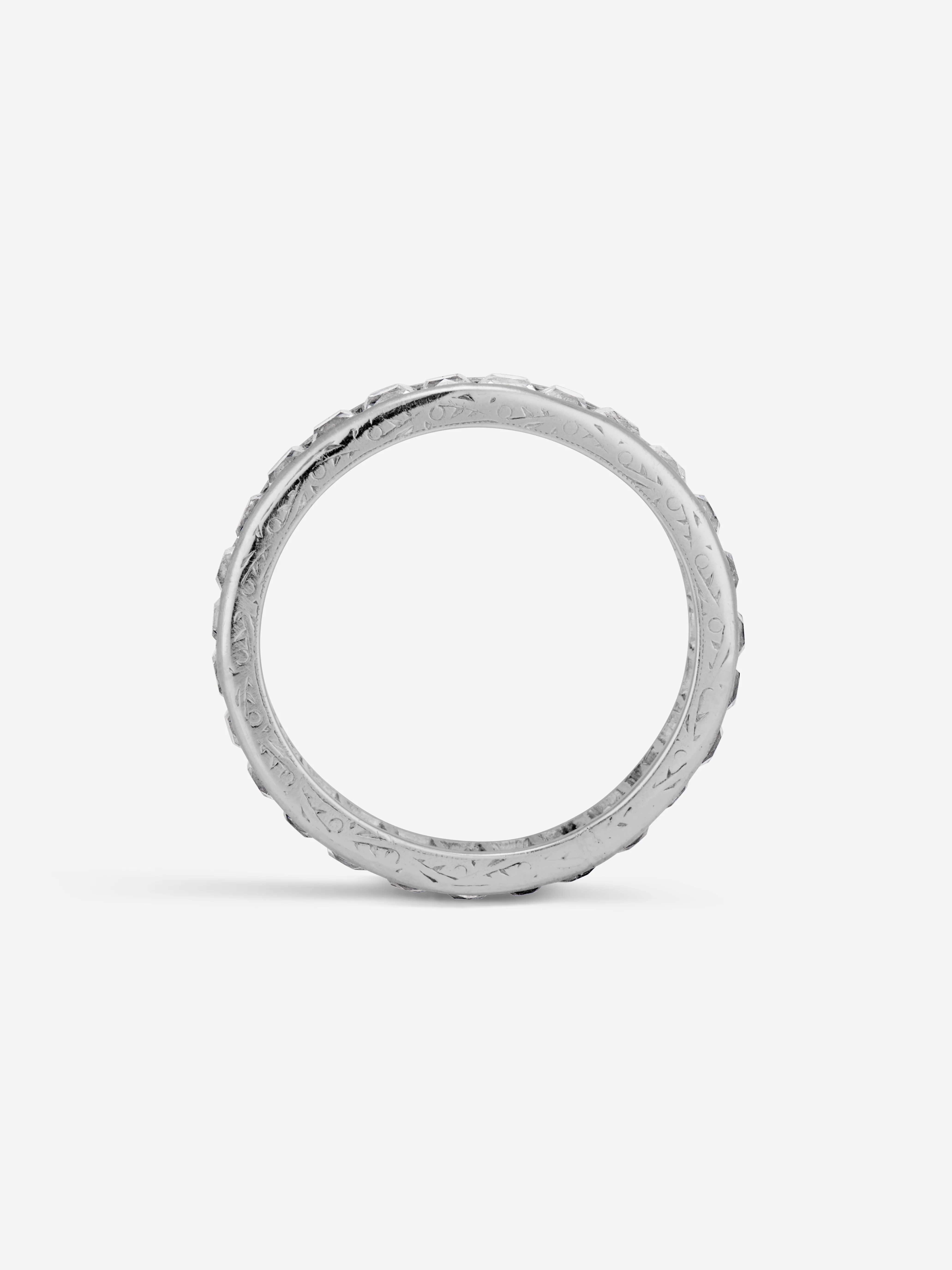Tiffany & Co. Art Deco 3 Carat French Cut Eternity Vintage Wedding Band - Size 7.75 - Image 3