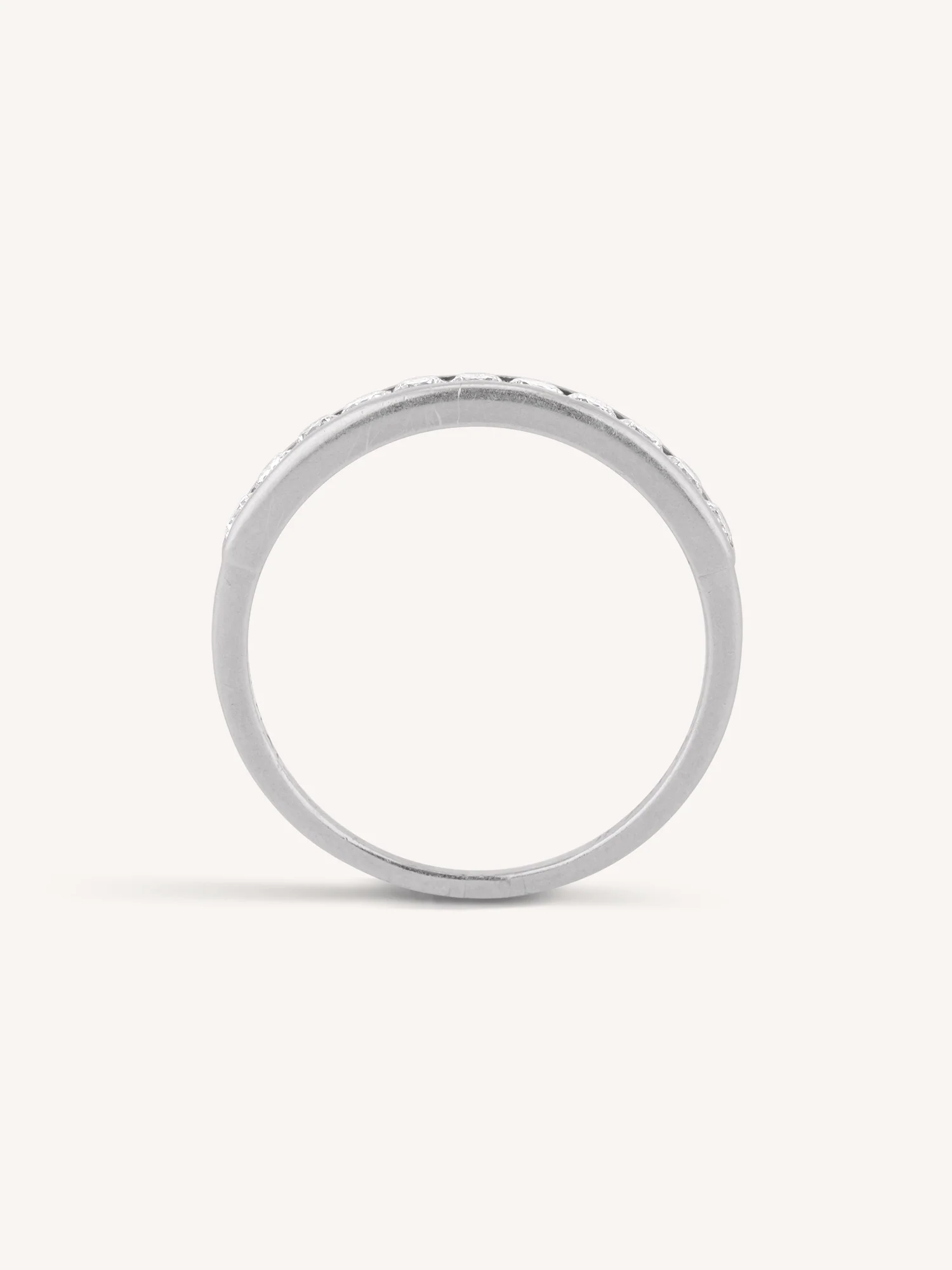 Tiffany & Co. Edwardian Diamond Vintage Wedding Half Band - Size 8 - Image 5