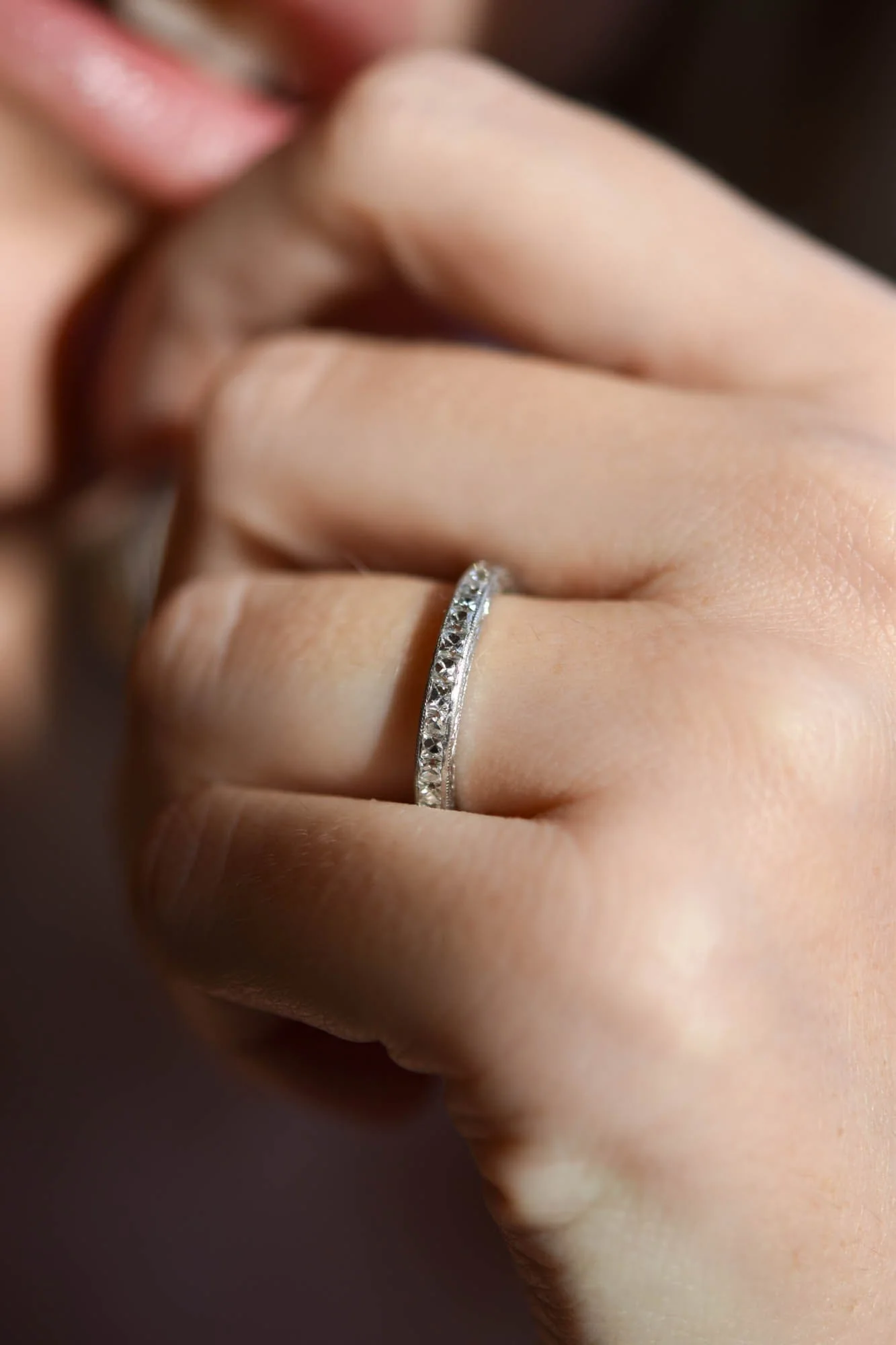 Tiffany & Co. 3 Carat Art Deco French Cut Diamond Platinum Eternity Band - Size 6.5 - Image 2