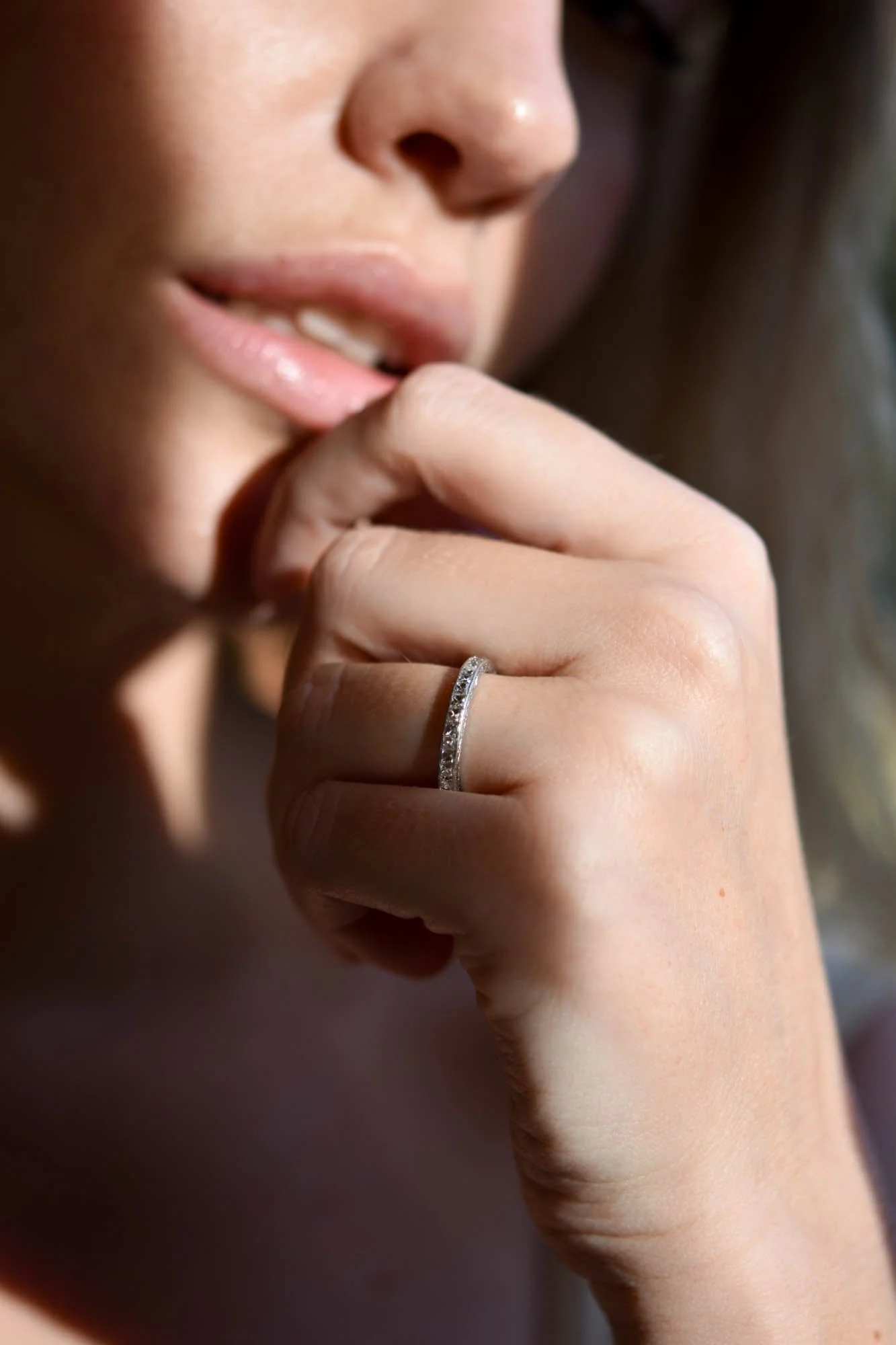 Tiffany & Co. 3 Carat Art Deco French Cut Diamond Platinum Eternity Band - Size 6.5 - Image 3