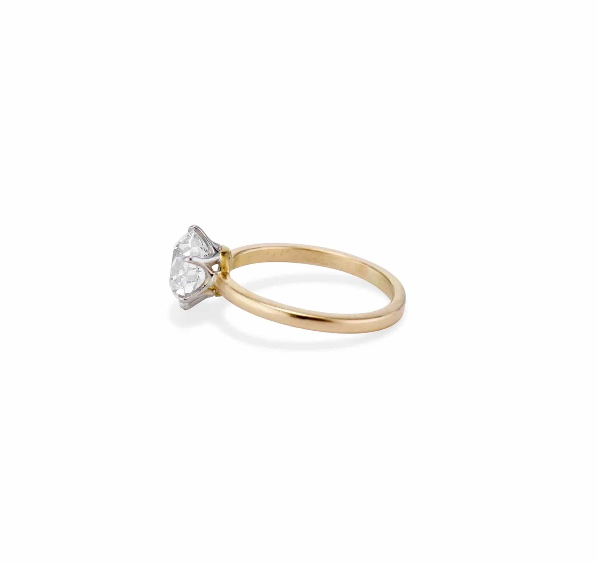Tiffany & Co. Mid Century 2.36 Carat Old European Cut Diamond Solitaire Engagement Ring, America - Image 3