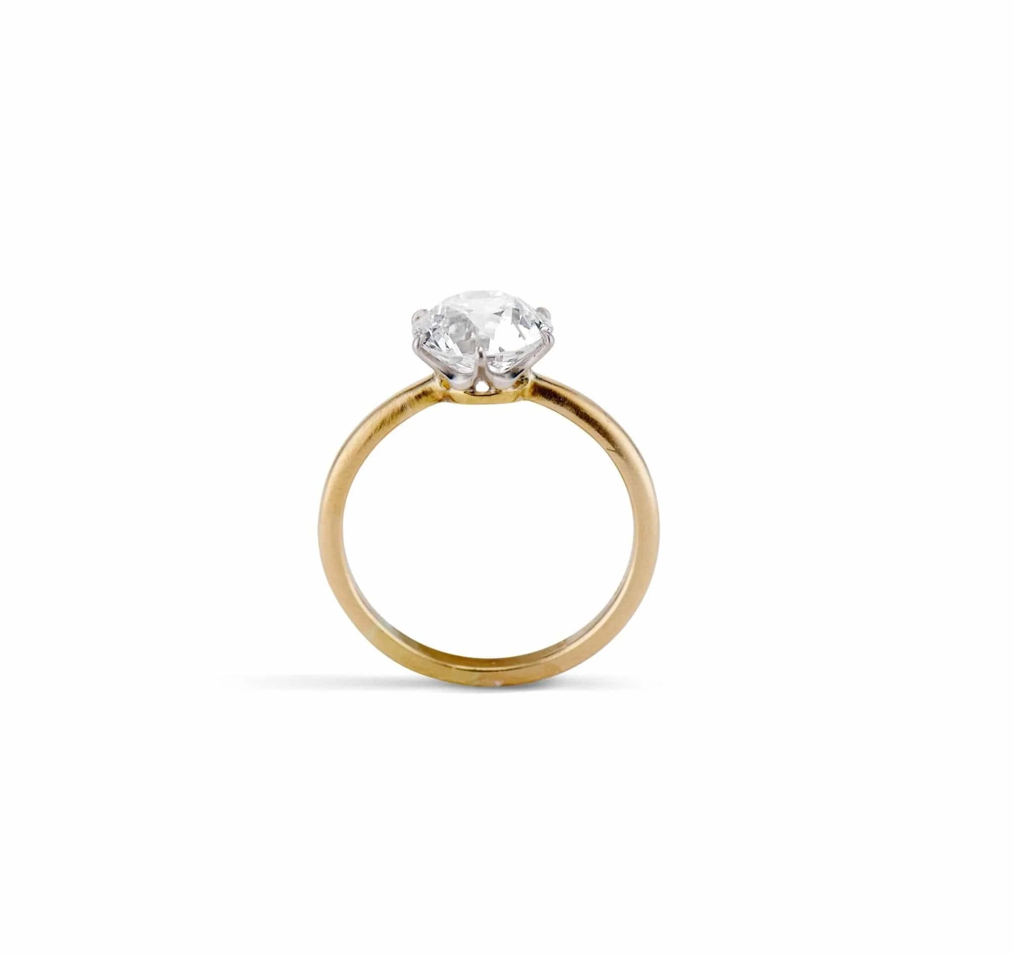 Tiffany & Co. Mid Century 2.36 Carat Old European Cut Diamond Solitaire Engagement Ring, America - Image 4