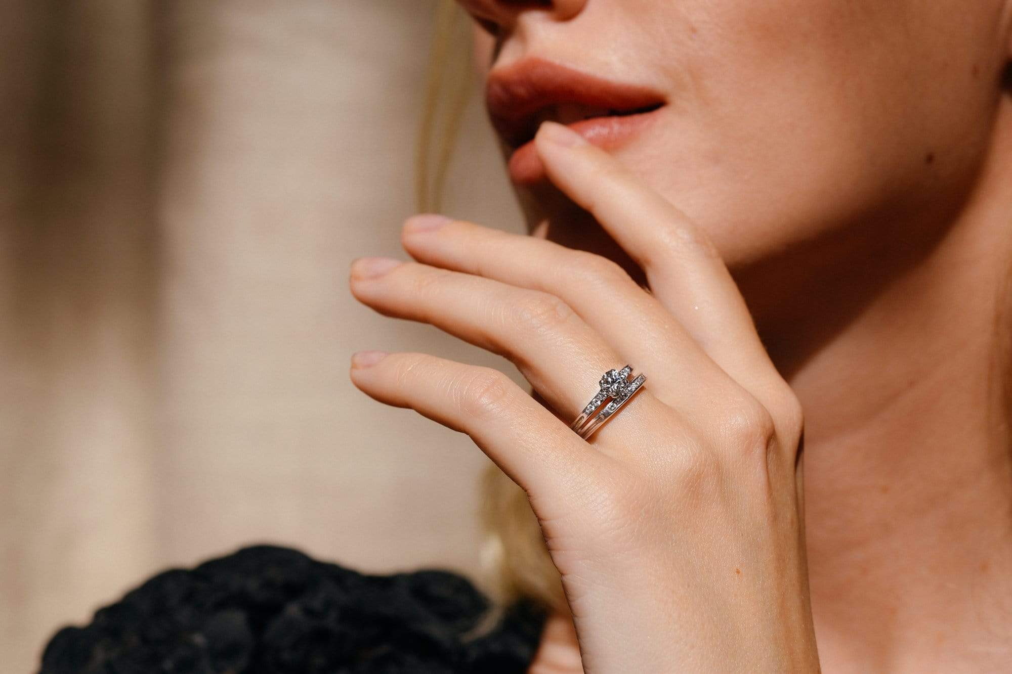 Tiffany & Co. Mid-Century .65 Carat Transitional Diamond and Platinum Wedding Set - Image 5