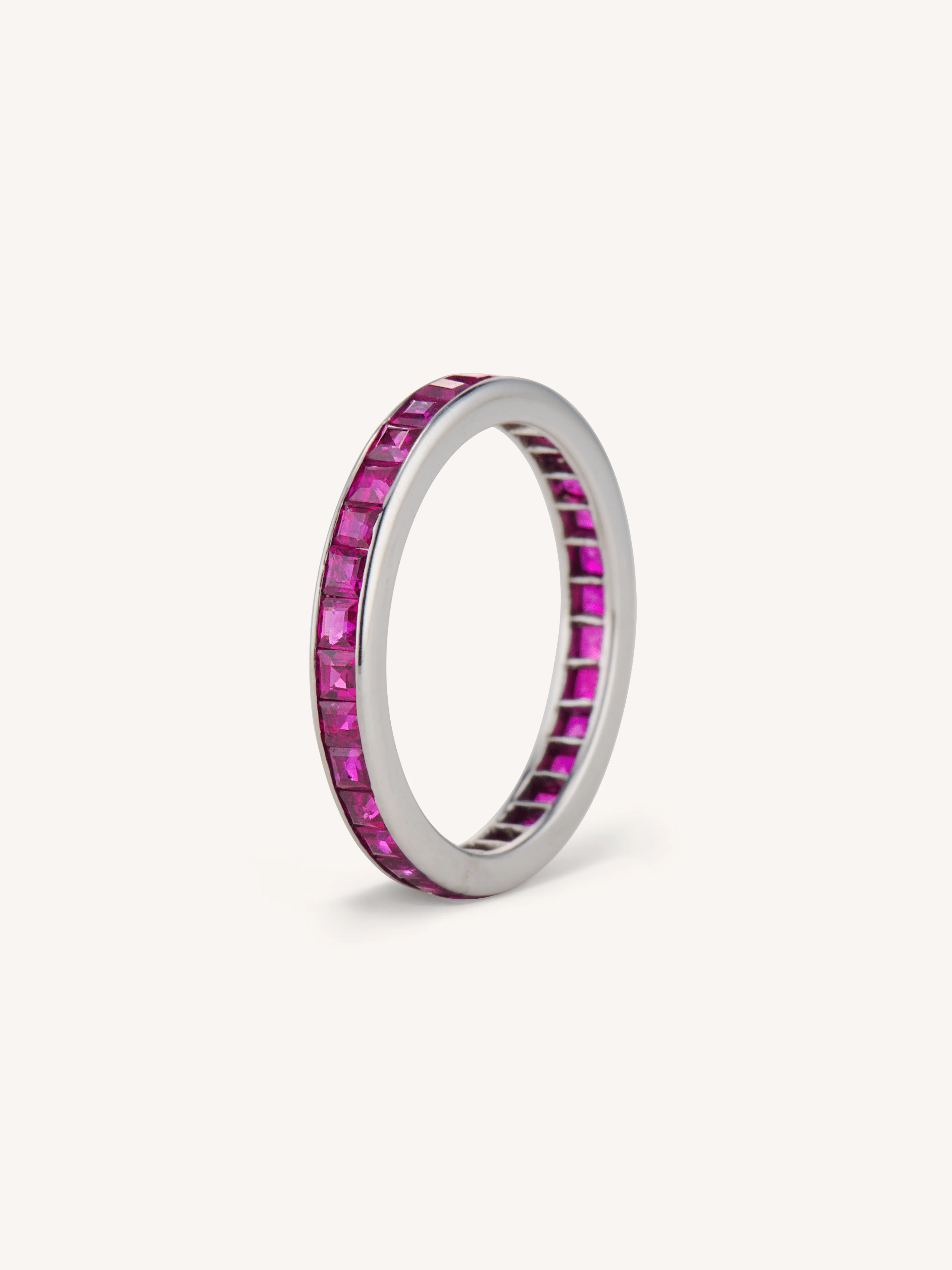 Tiffany & Co. Midcentury Ruby & Pallaidum Eternity Band - Image 4