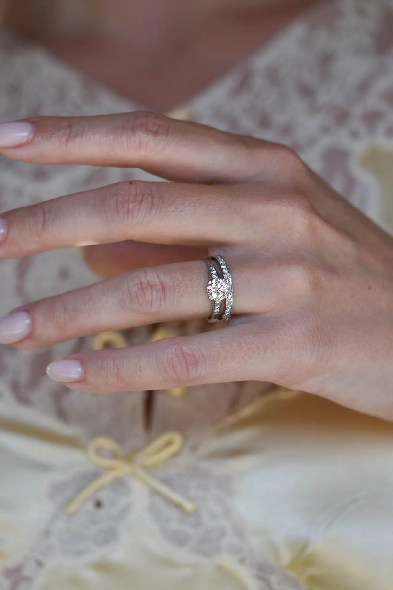 Tiffany & Co. 1.05 Carat Old European Cut Diamond Platinum Vintage Engagement Ring - Image 7