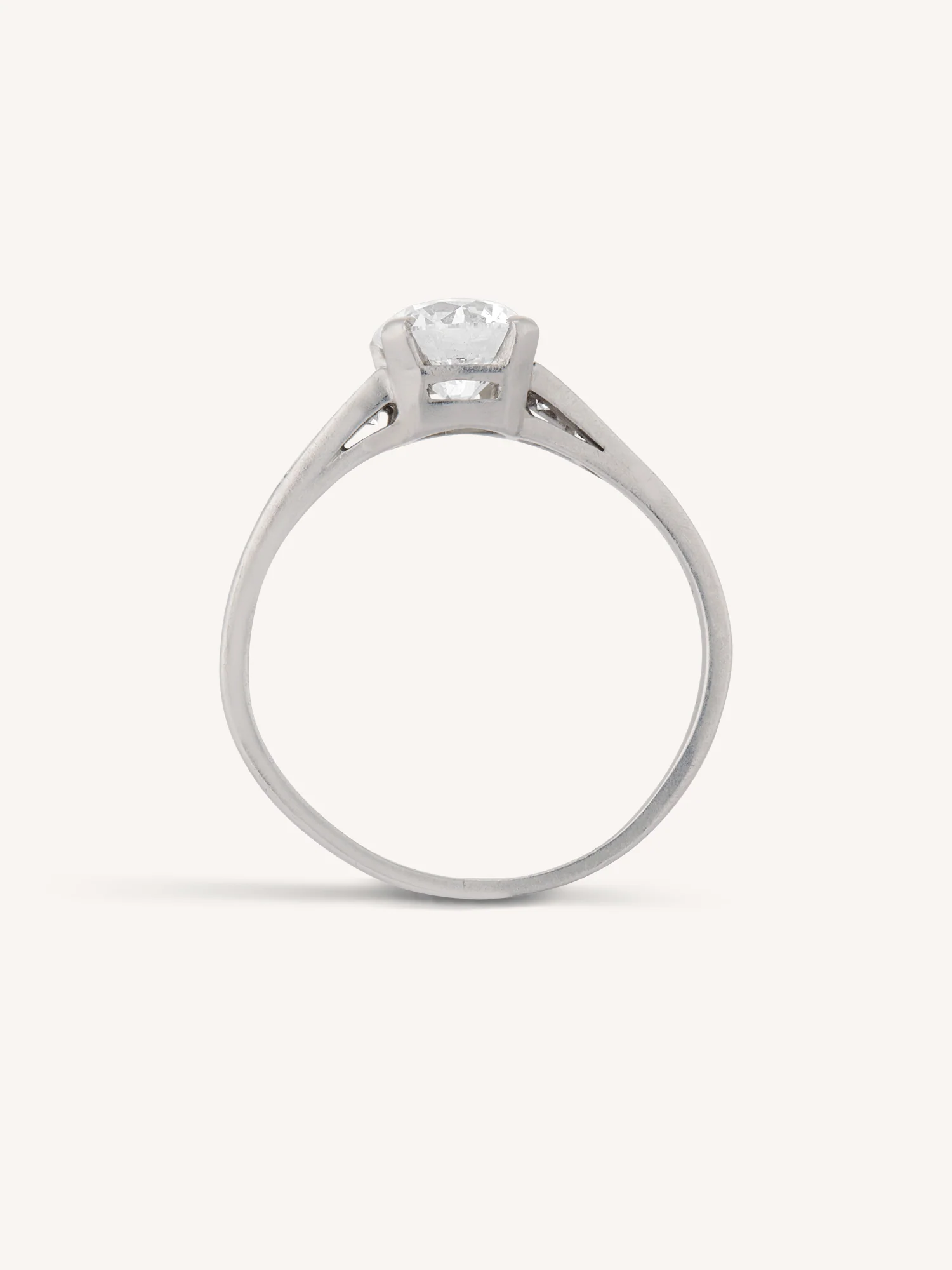 Tiffany & Co. 1.05 Carat Old European Cut Diamond Platinum Vintage Engagement Ring - Image 8