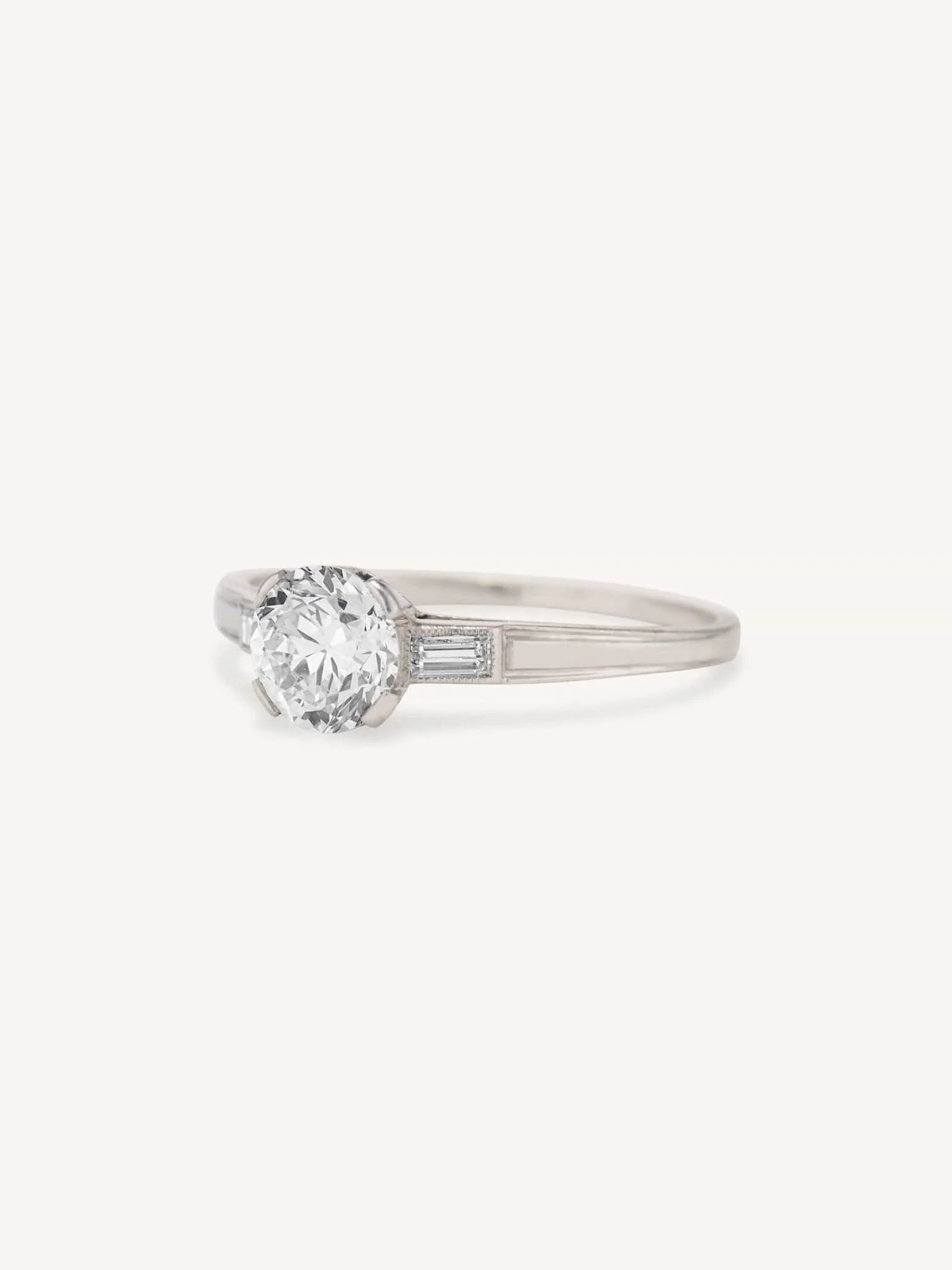 Tiffany & Co. Old European Cut Diamond Vintage Engagement Ring - Image 3