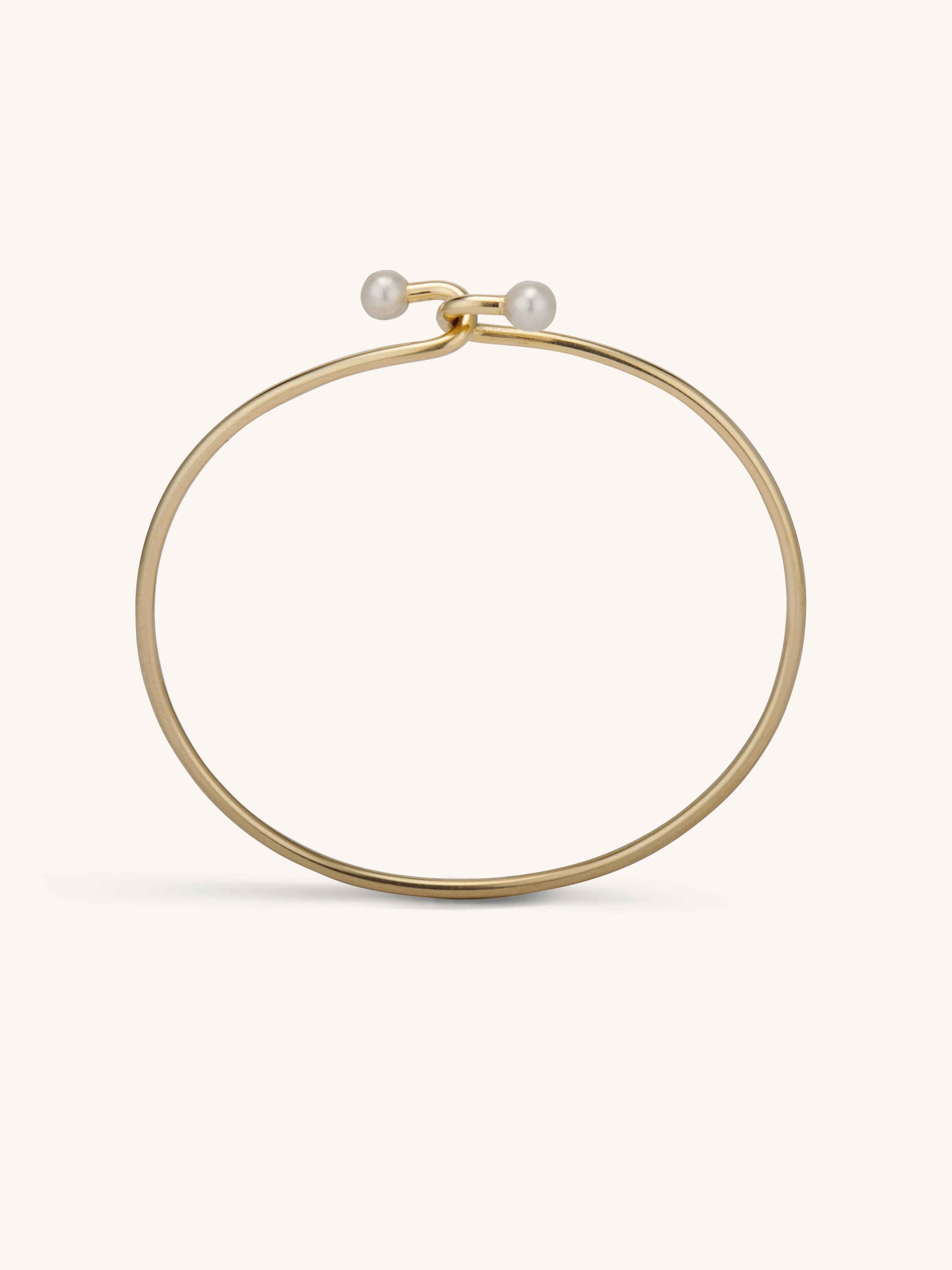 Tiffany & Co. Pearl & Gold Bypass Vintage Bangle - Image 6