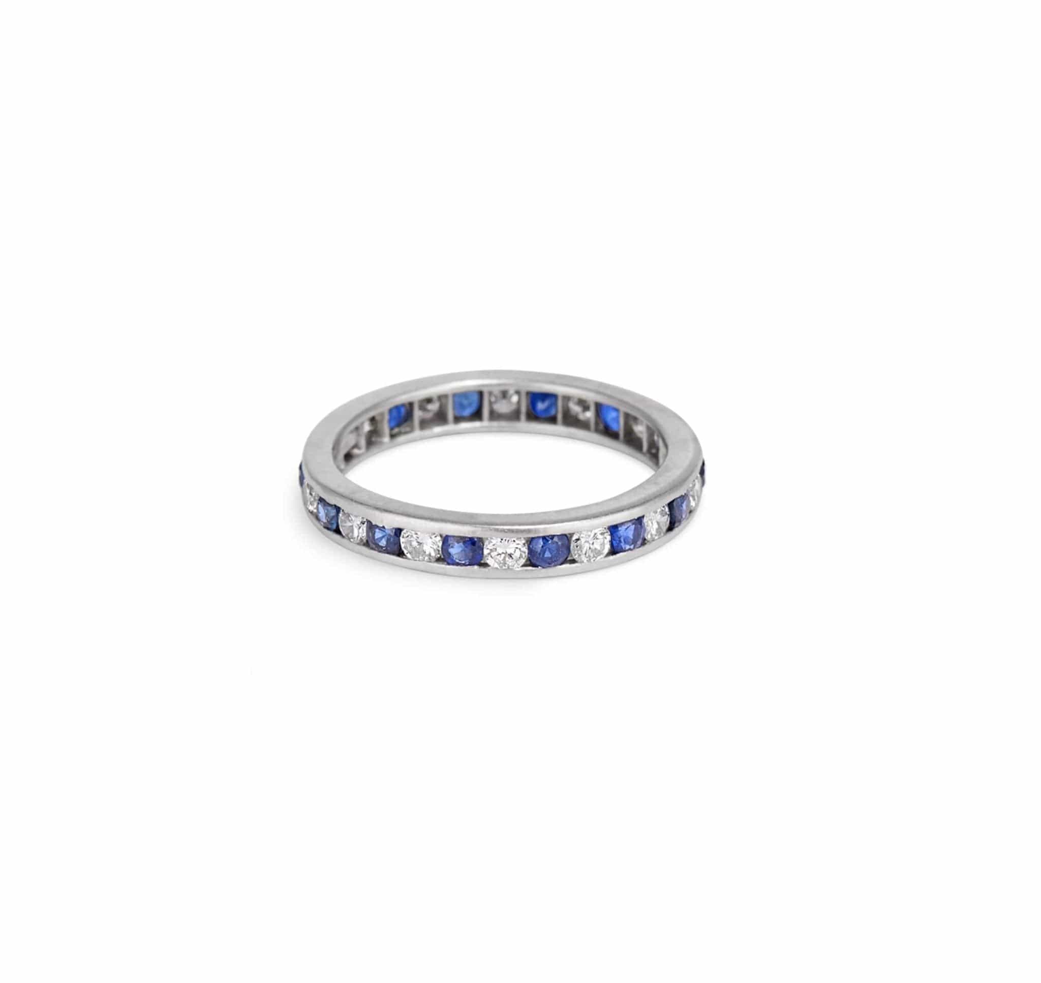 Tiffany & Co Sapphire Diamond Eternity Band - Image 3