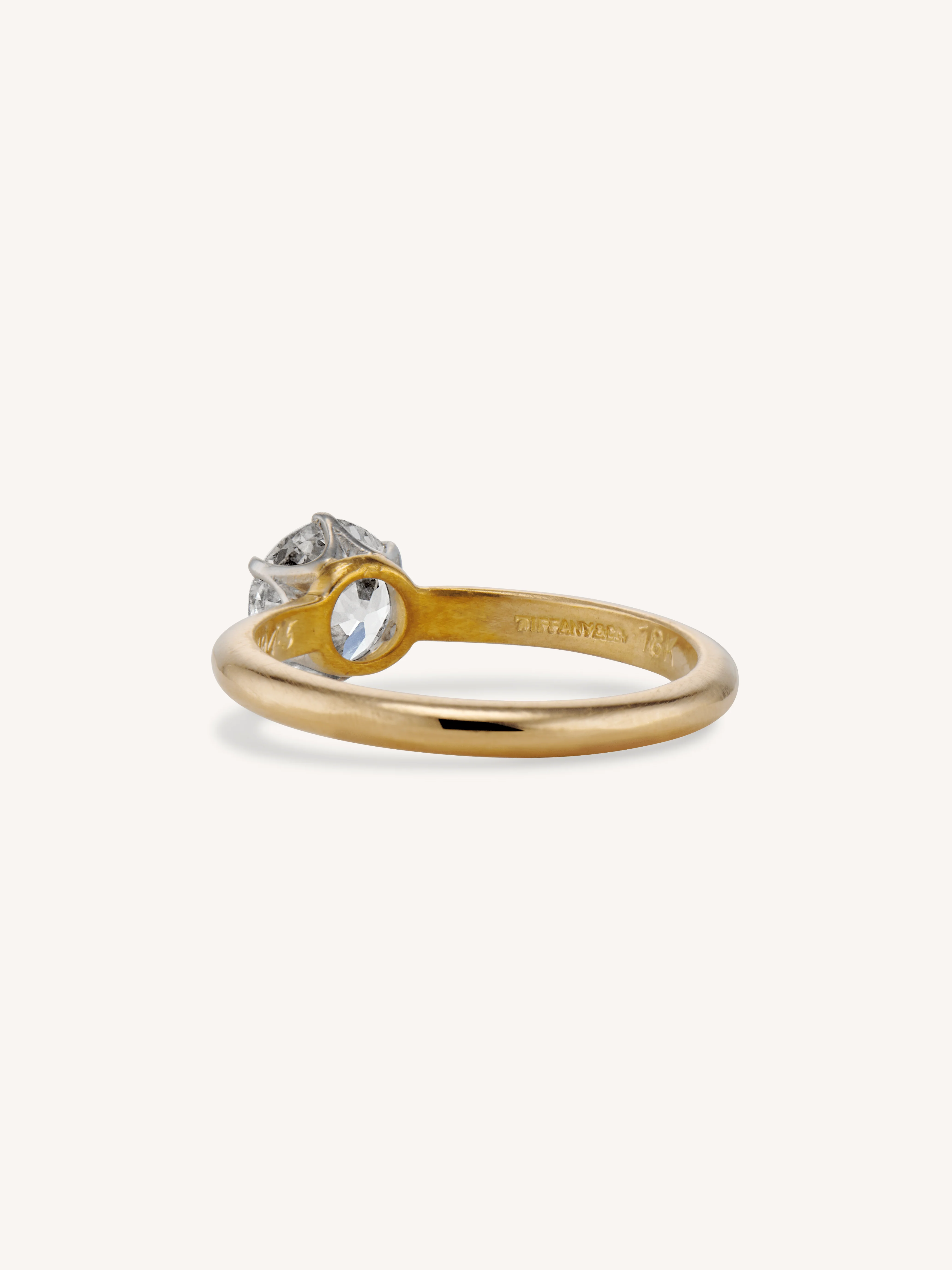 Tiffany & Co. Solitaire Mid Century 1.20 Carat Old European Cut Diamond Vintage Engagement Ring - Image 4