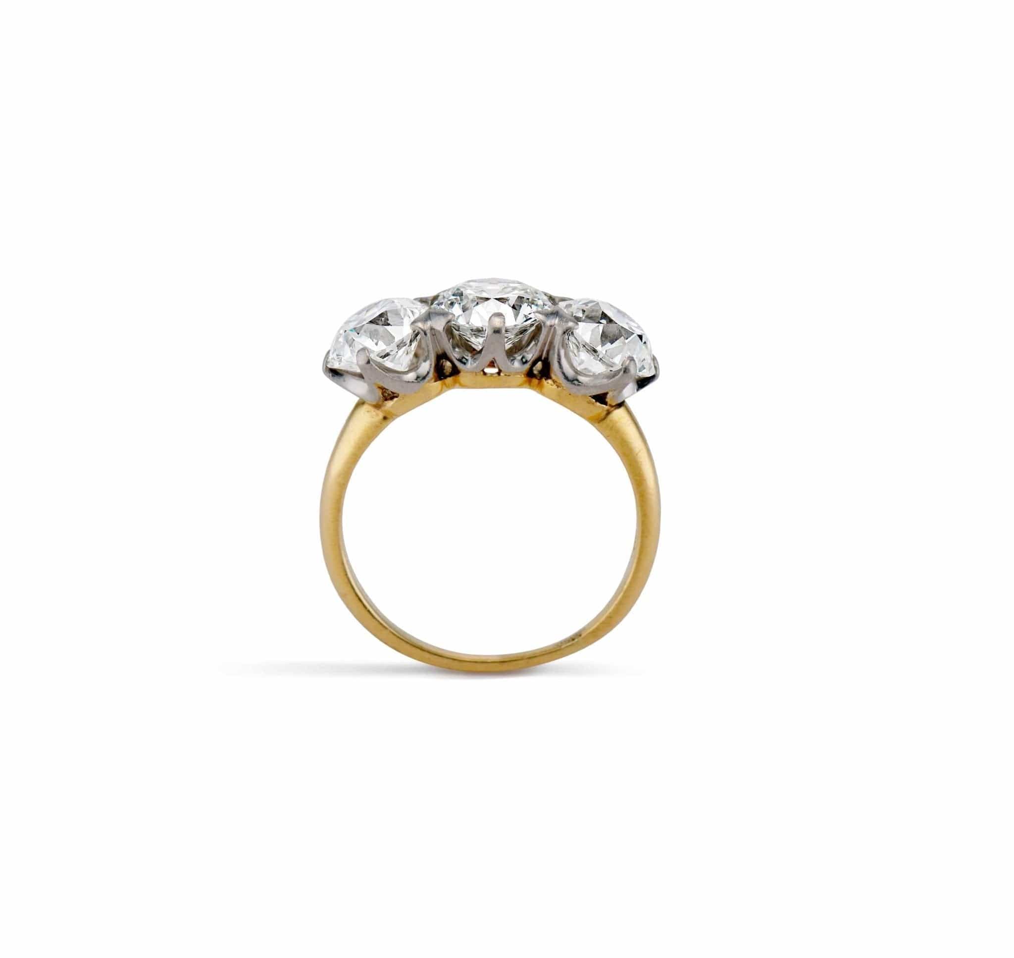 Tiffany & Co. Victorian Circa 4.00 Carat Three-Stone Ring, American - Image 4