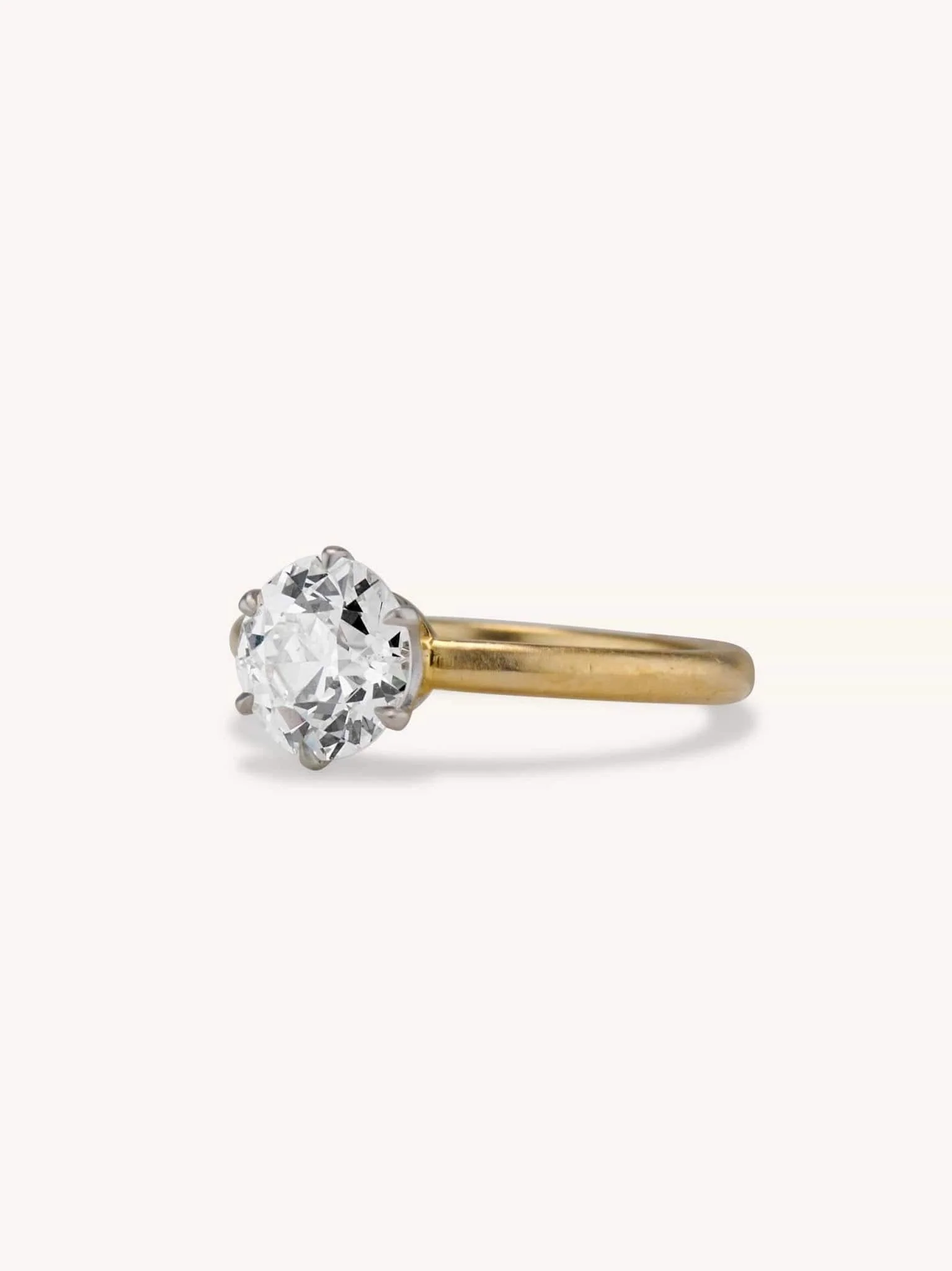 Midcentury 1.57 Carat Old European Cut Diamond Solitaire - Image 4
