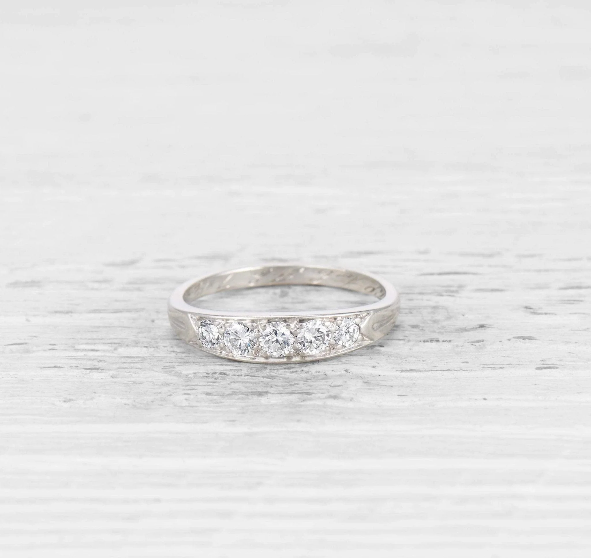TIFFANY DIAMOND HALF HOOP WEDDING BAND - Image 2