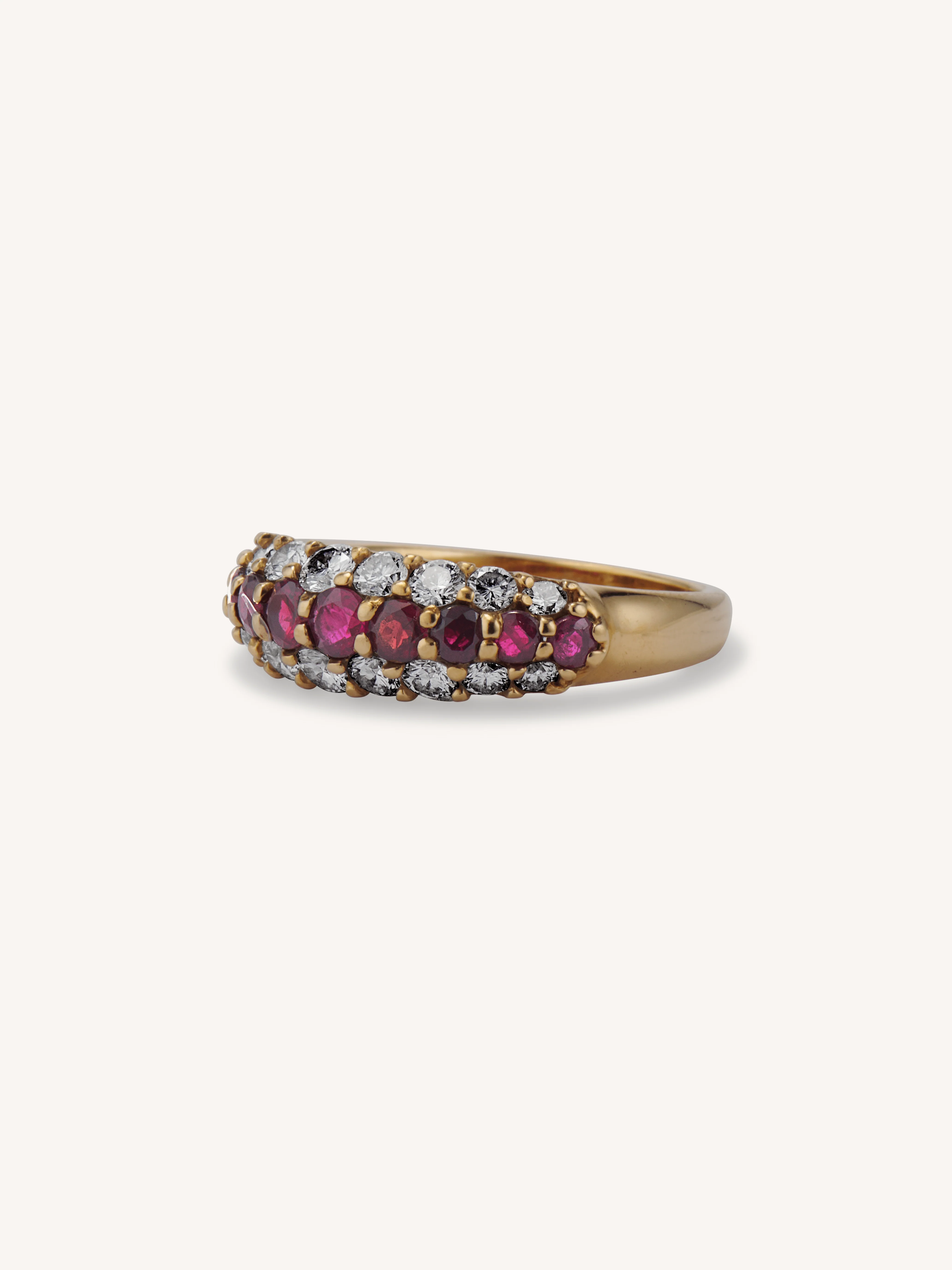 Tiffany & Co. Modern Bombé Ruby & Diamond Vintage Ring - Image 4