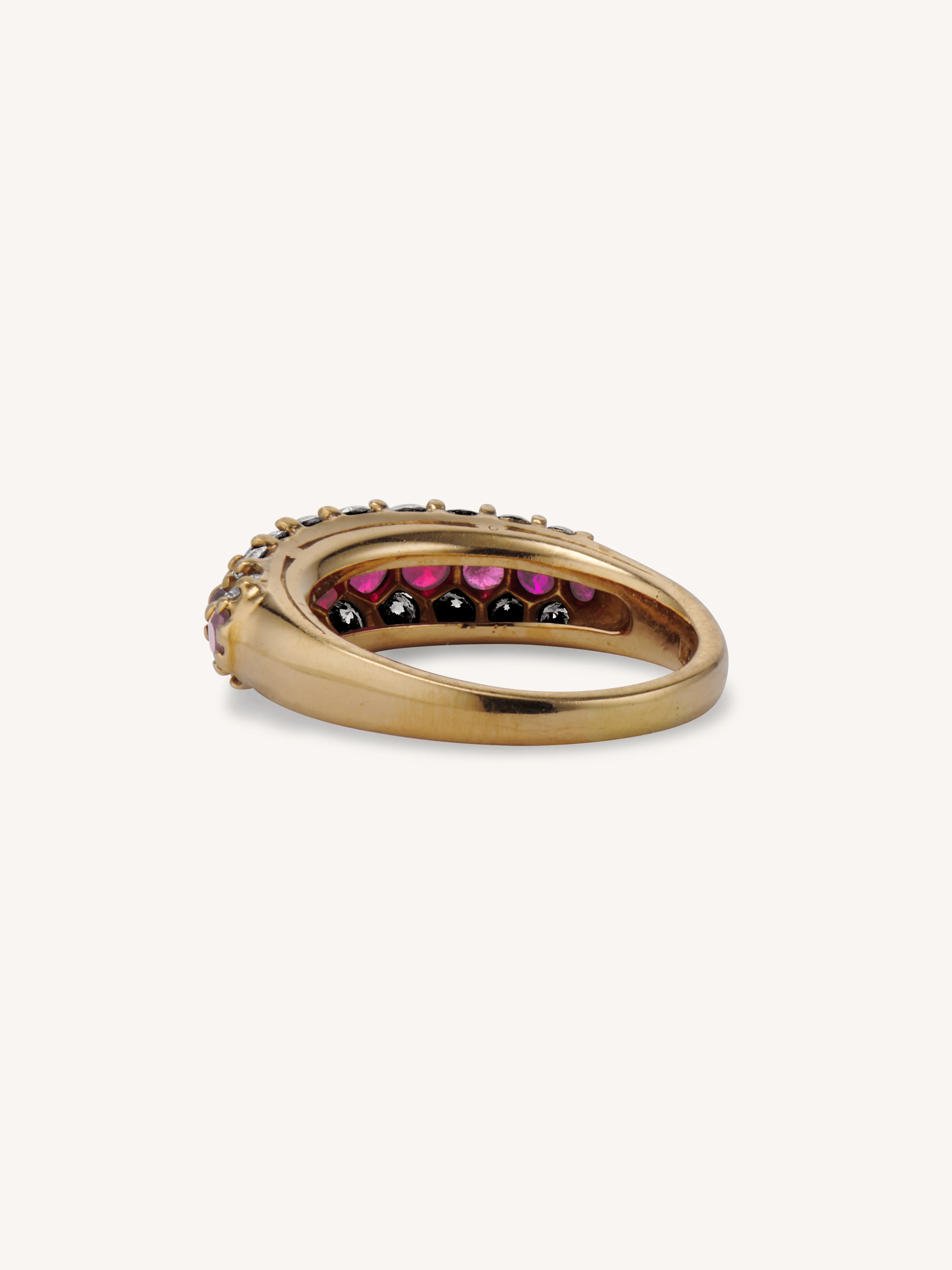 Tiffany & Co. Modern Bombé Ruby & Diamond Vintage Ring - Image 5