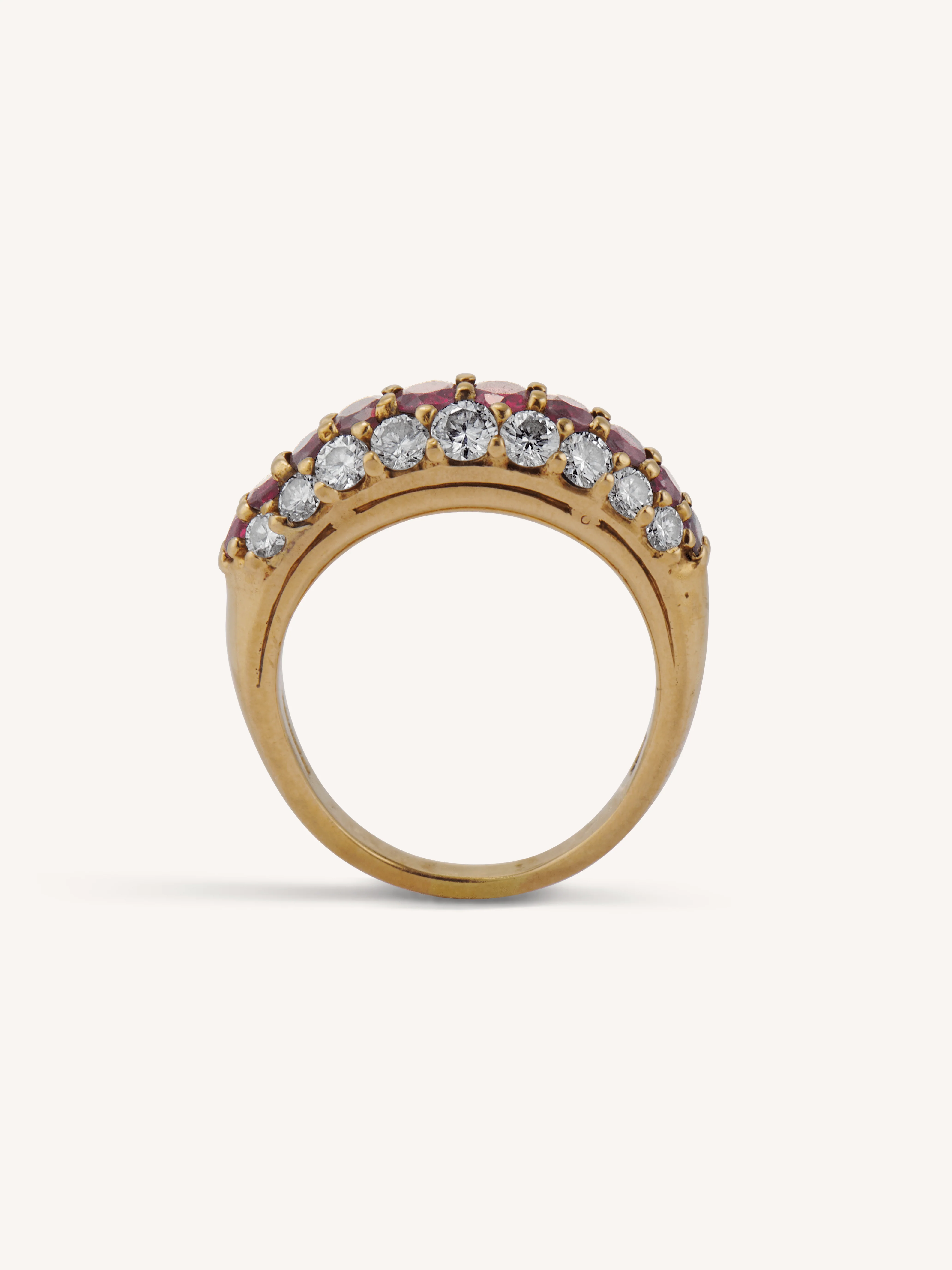 Tiffany & Co. Modern Bombé Ruby & Diamond Vintage Ring - Image 6