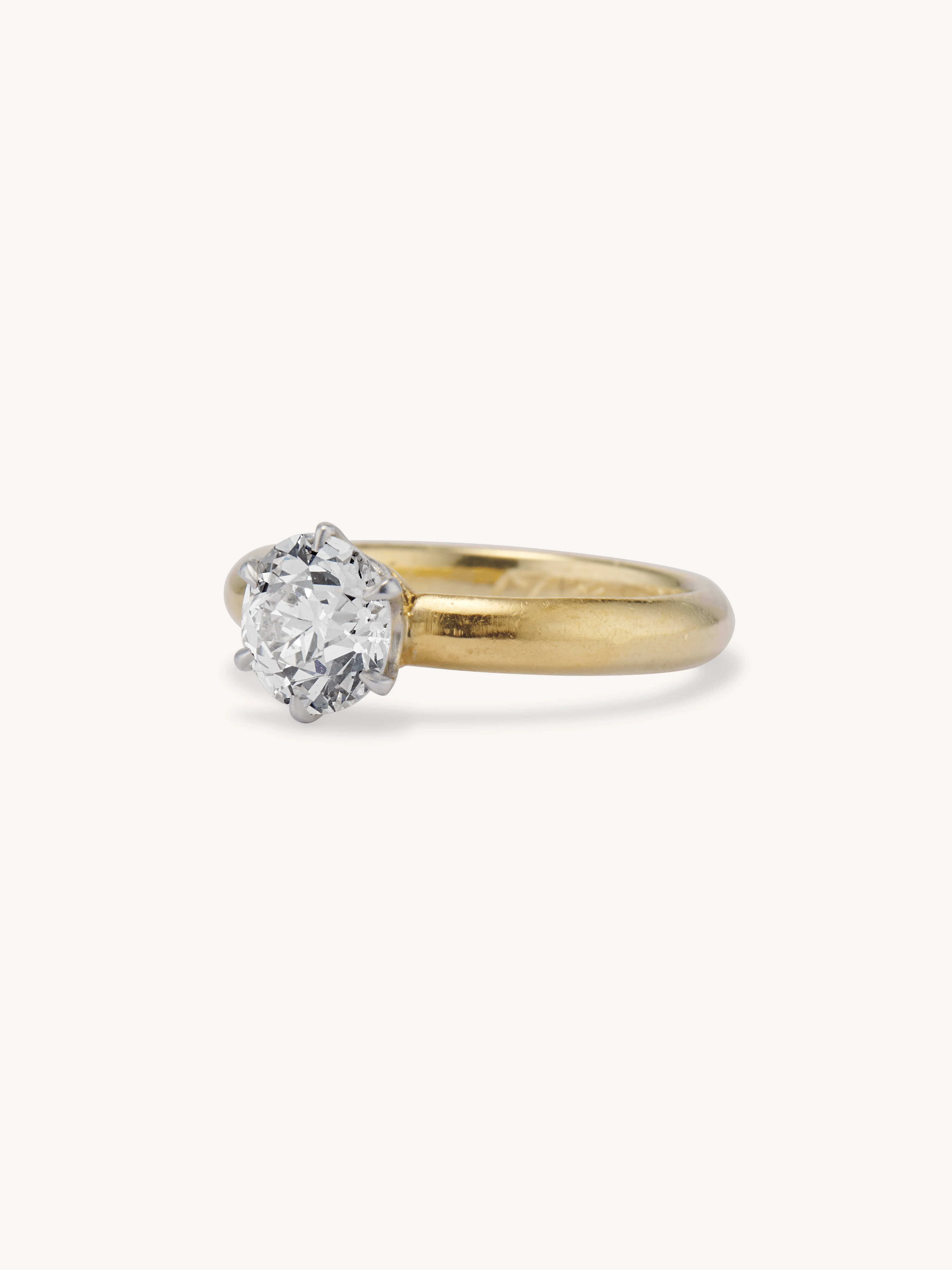 Tiffany & Co. Vintage 1.39 Carat Old European Cut Diamond Six-Prong Solitaire Engagement Ring - Image 3
