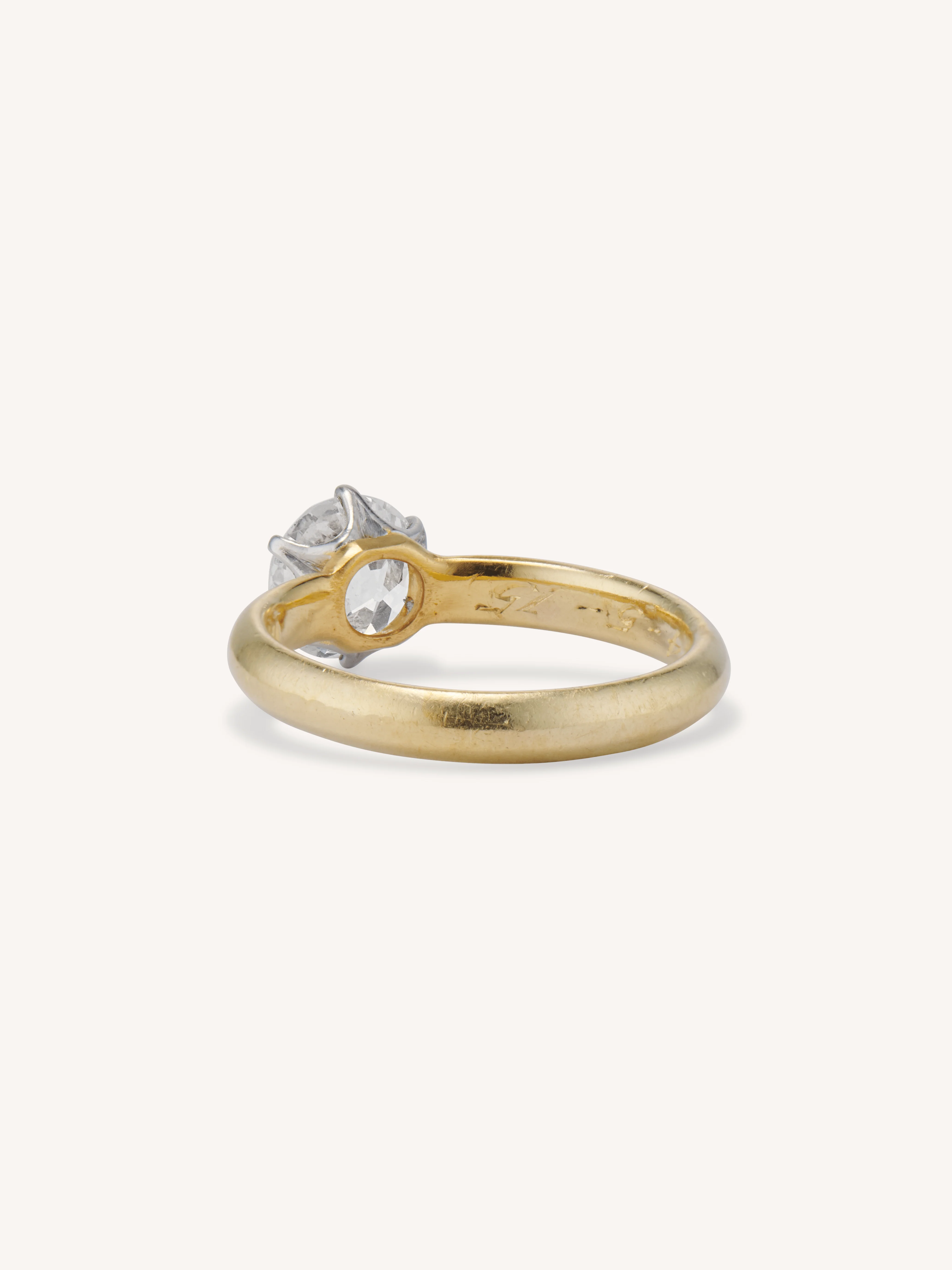 Tiffany & Co. Vintage 1.39 Carat Old European Cut Diamond Six-Prong Solitaire Engagement Ring - Image 5