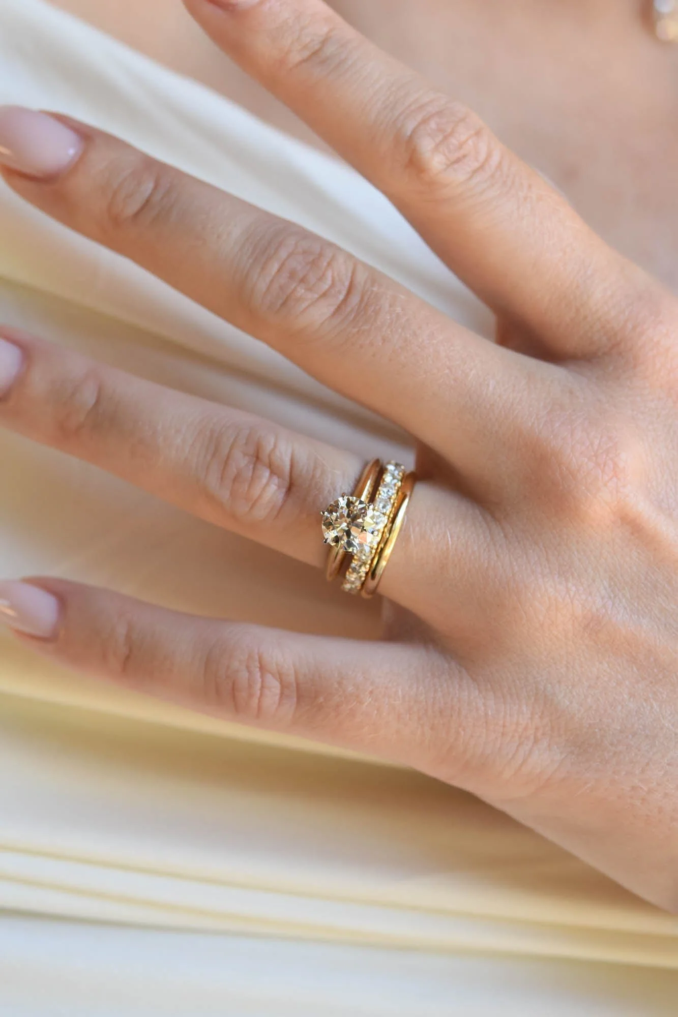 Tiffany & Co. Vintage 1.45 Carat Transitional Cut Diamond Solitaire Engagement Ring, Platinum & Gold - Image 9