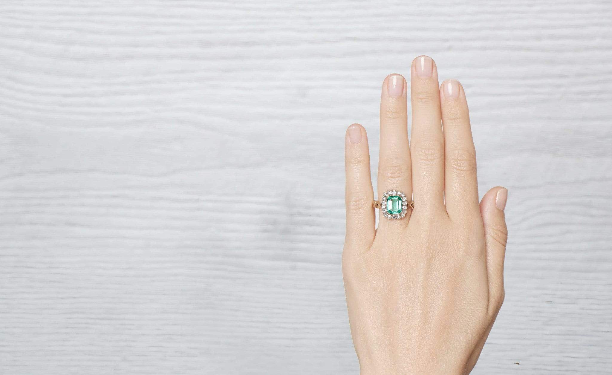 Two Carat Victorian Antique Emerald Ring - Image 4