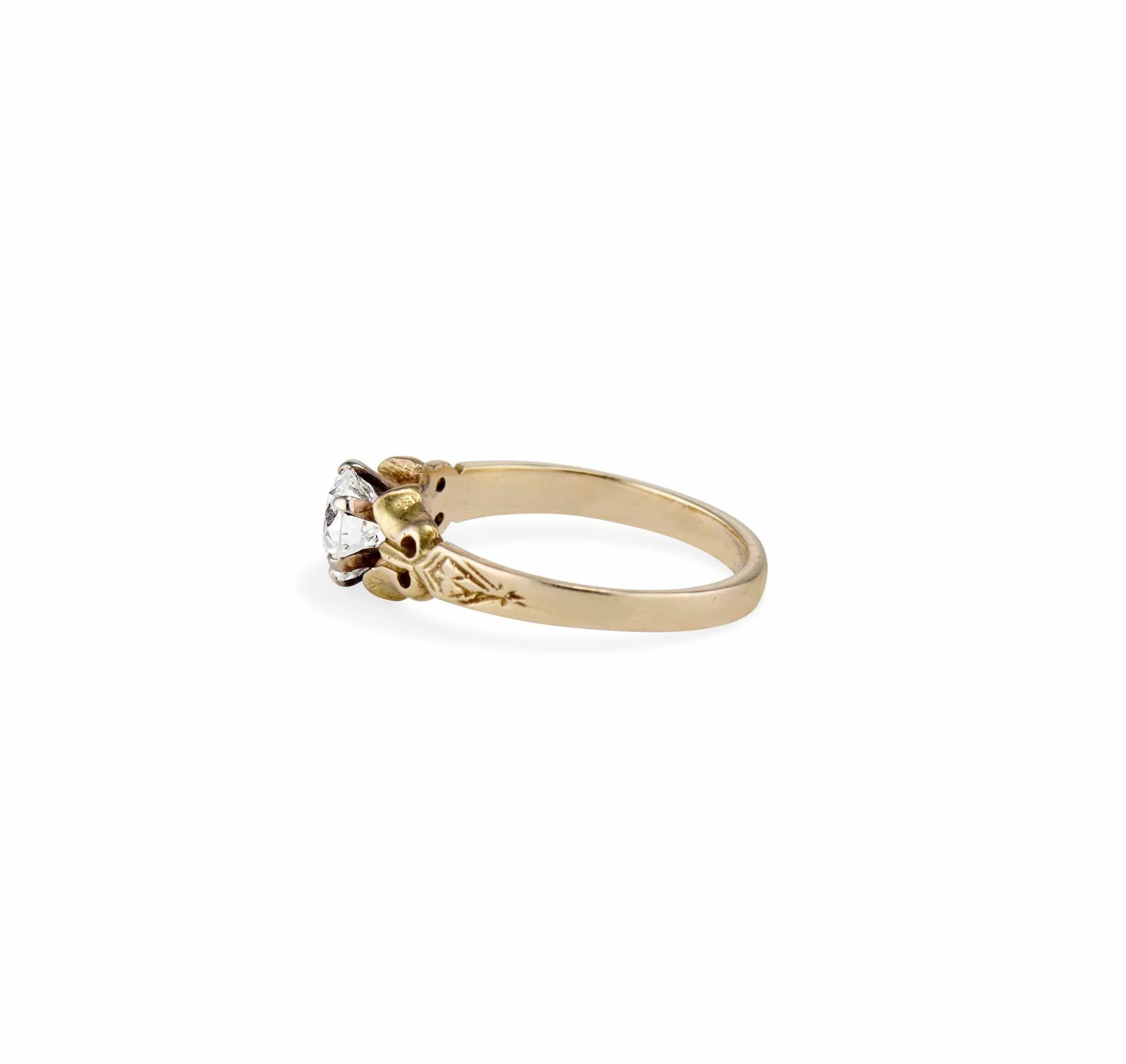 Victorian 1.02 Carat Old European Cut Diamond Solitaire Engagement Ring - Image 3