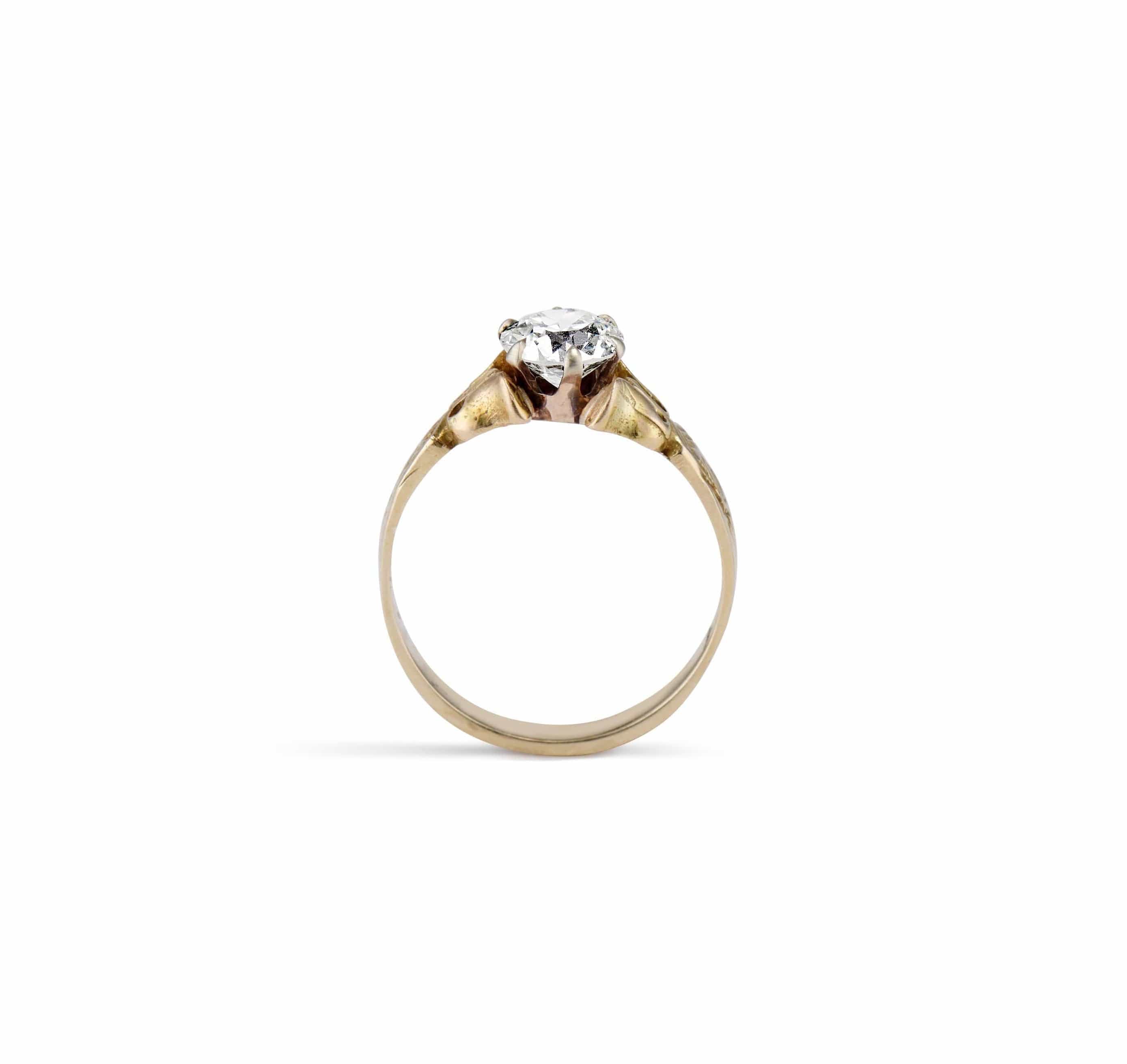 Victorian 1.02 Carat Old European Cut Diamond Solitaire Engagement Ring - Image 4