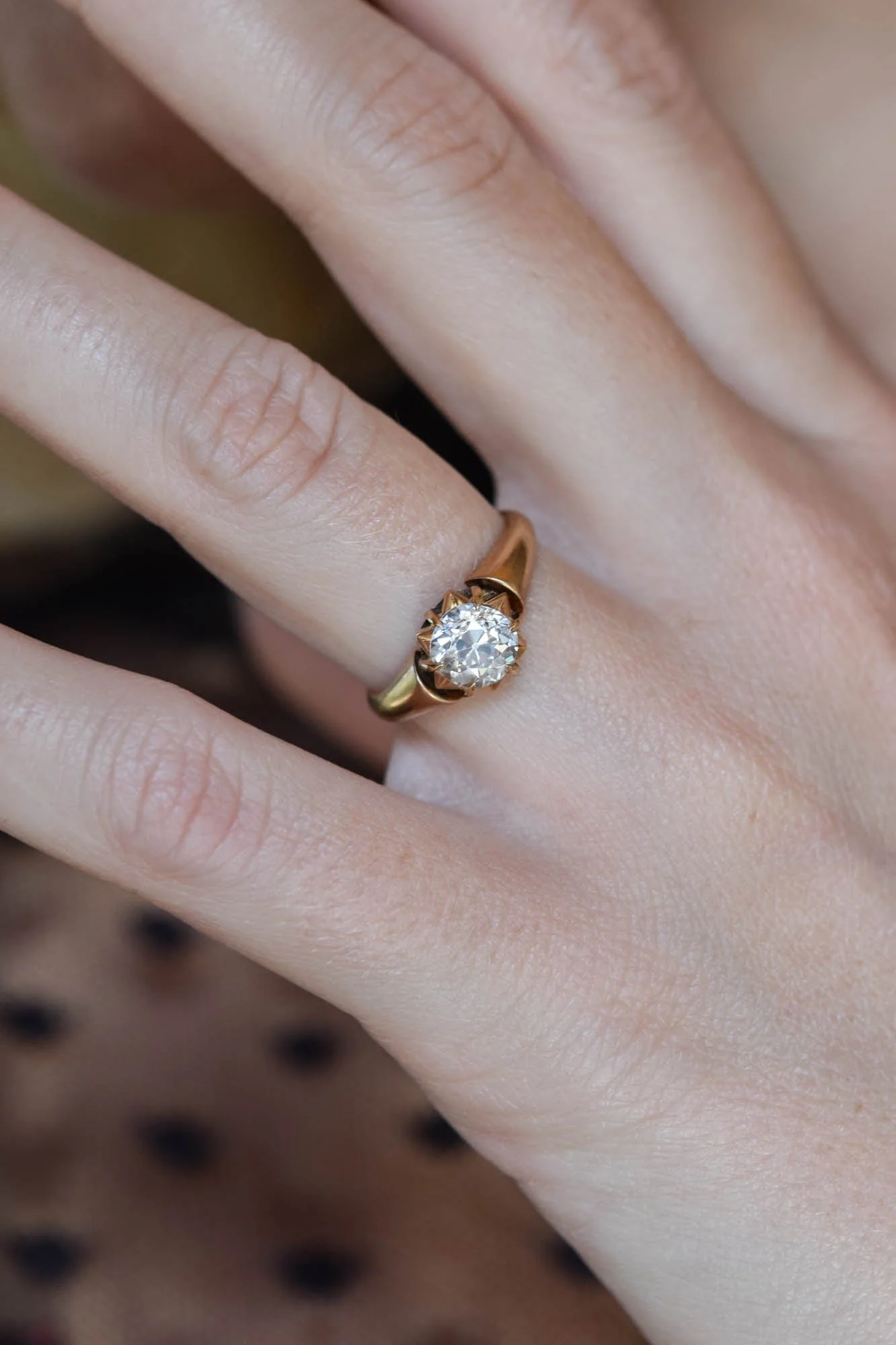 Victorian 1.05 Carat Old European Diamond Antique Engagement Ring - Image 2