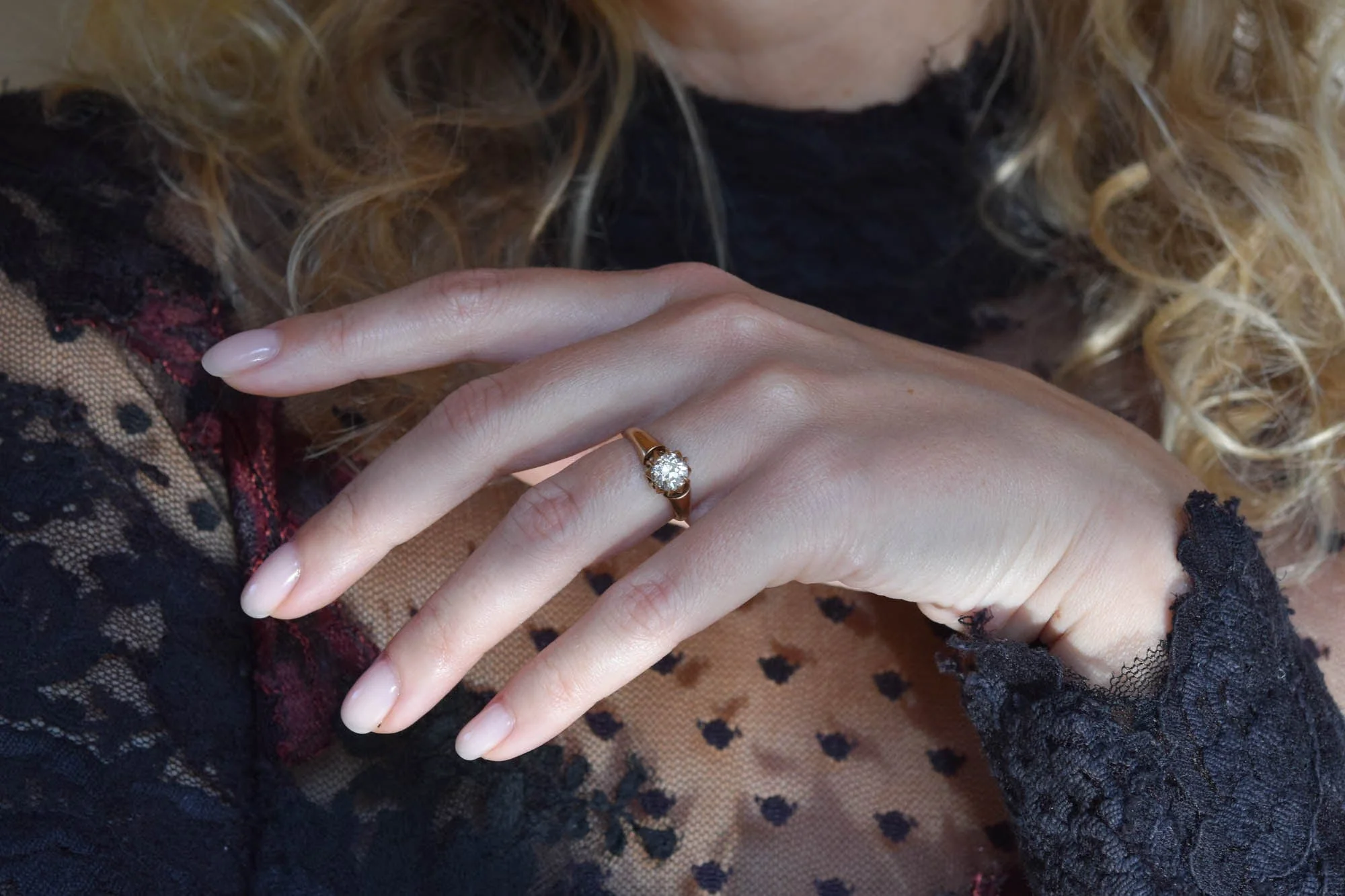 Victorian 1.05 Carat Old European Diamond Antique Engagement Ring - Image 3