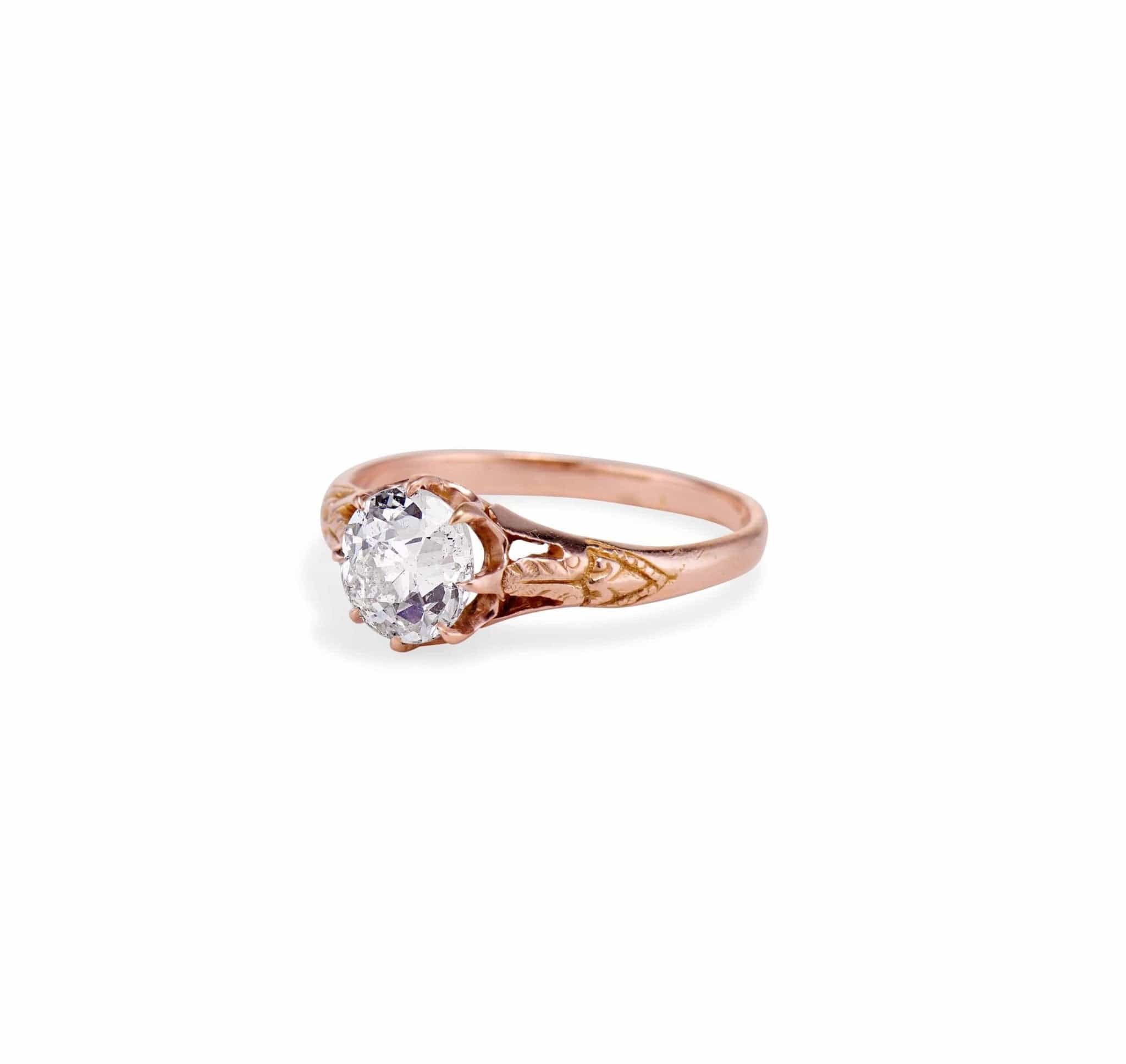 Victorian 1.05 Carat Old European Diamond Engagement Ring - Image 2