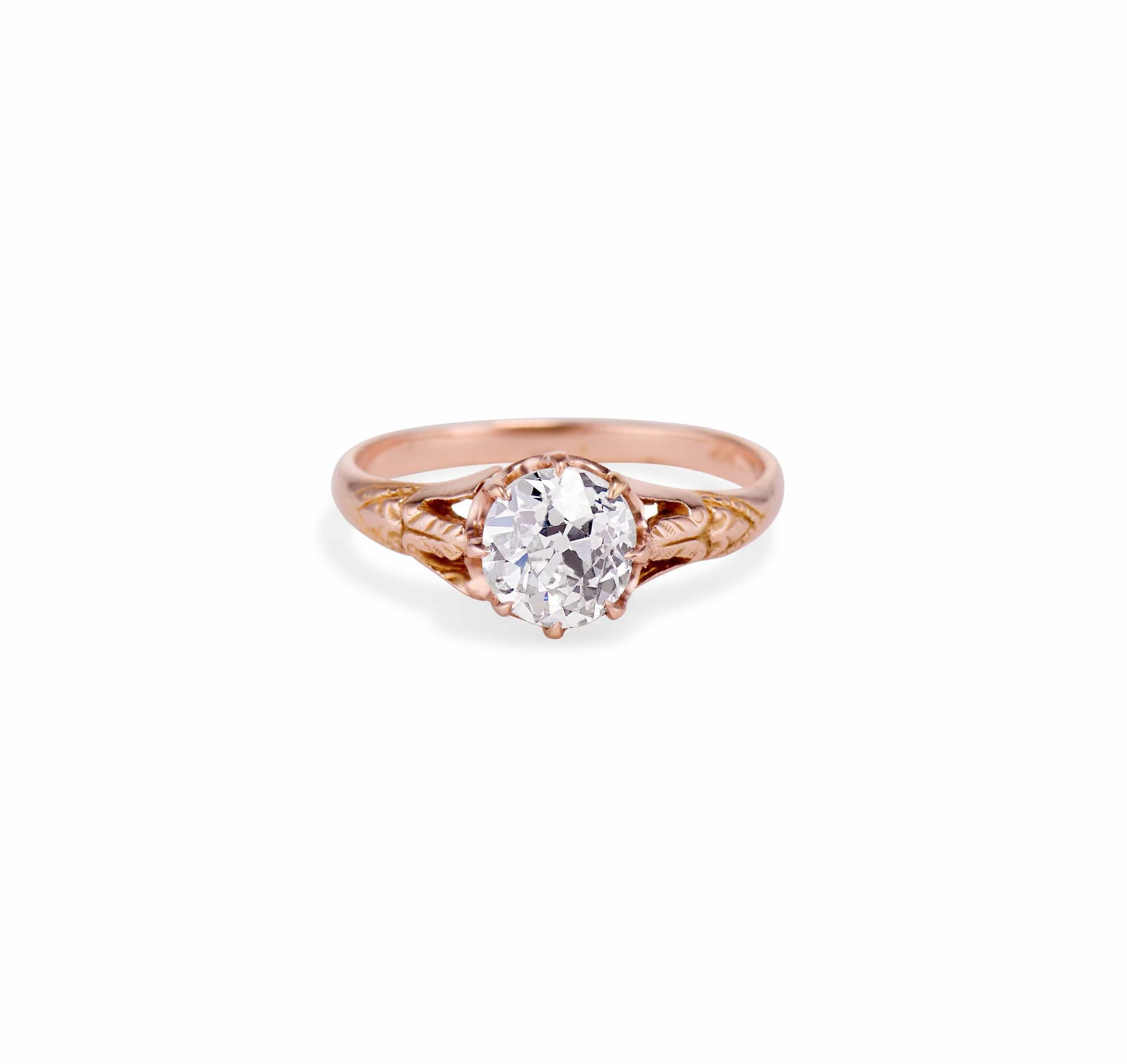 Victorian 1.05 Carat Old European Diamond Engagement Ring - Image 5