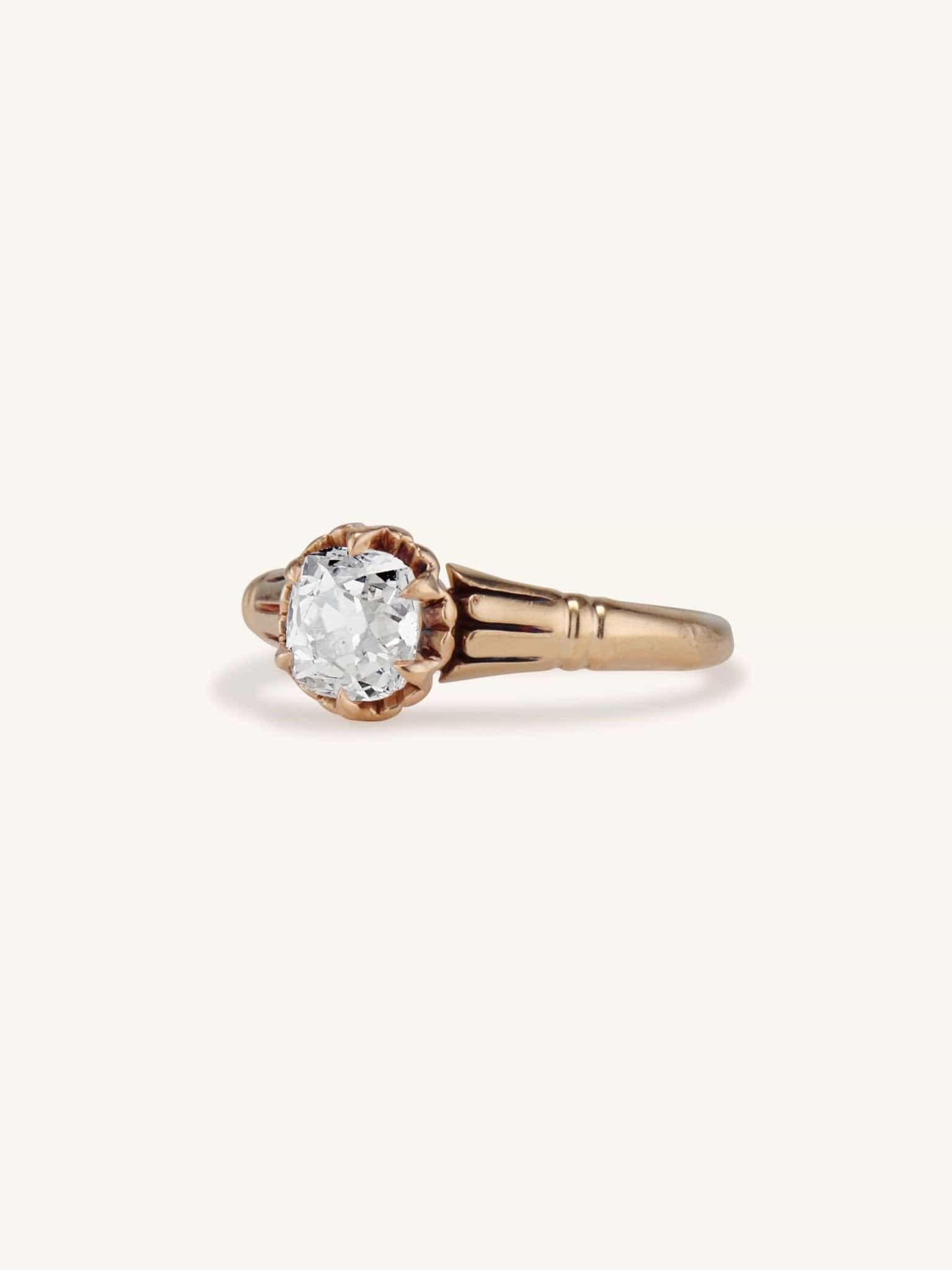 Victorian 1.11 Carat Old Mine Cut Solitaire - Image 4