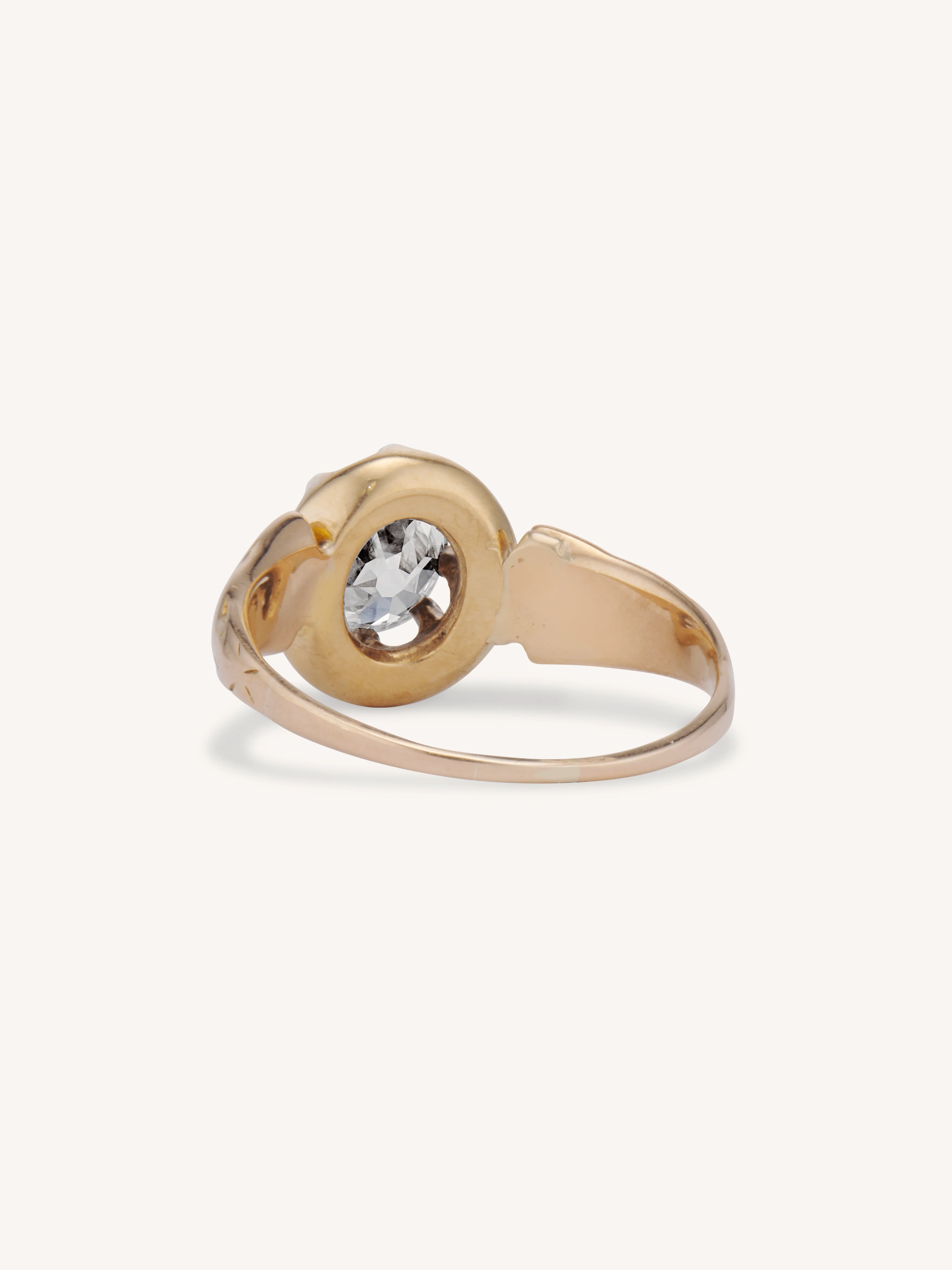 Victorian 1.25 Carat Old Mine Cushion Buttercup Belcher Engagement Ring - Image 5