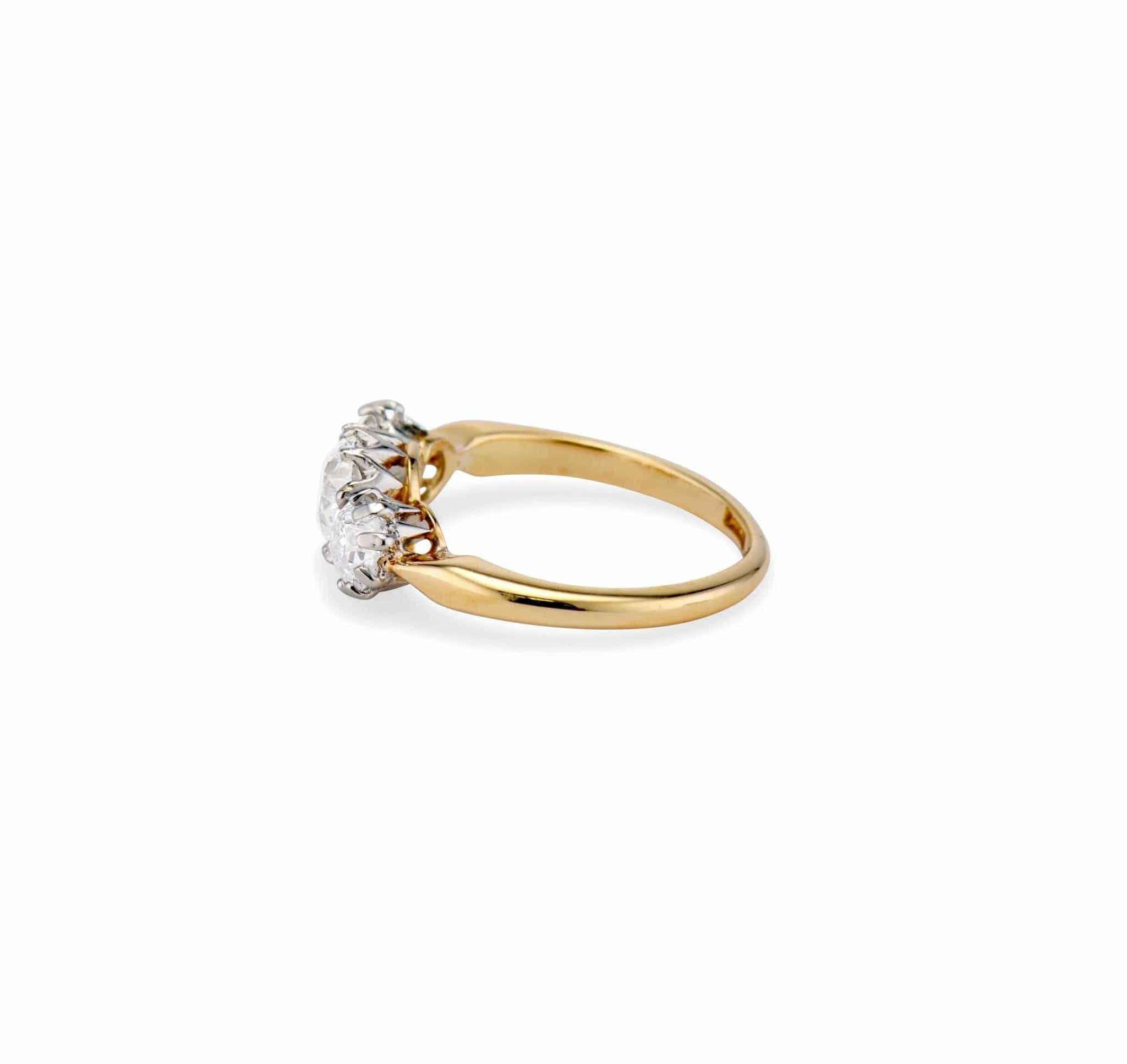 Victorian 1.76 Carat Three-Stone Diamond Ring - Image 3