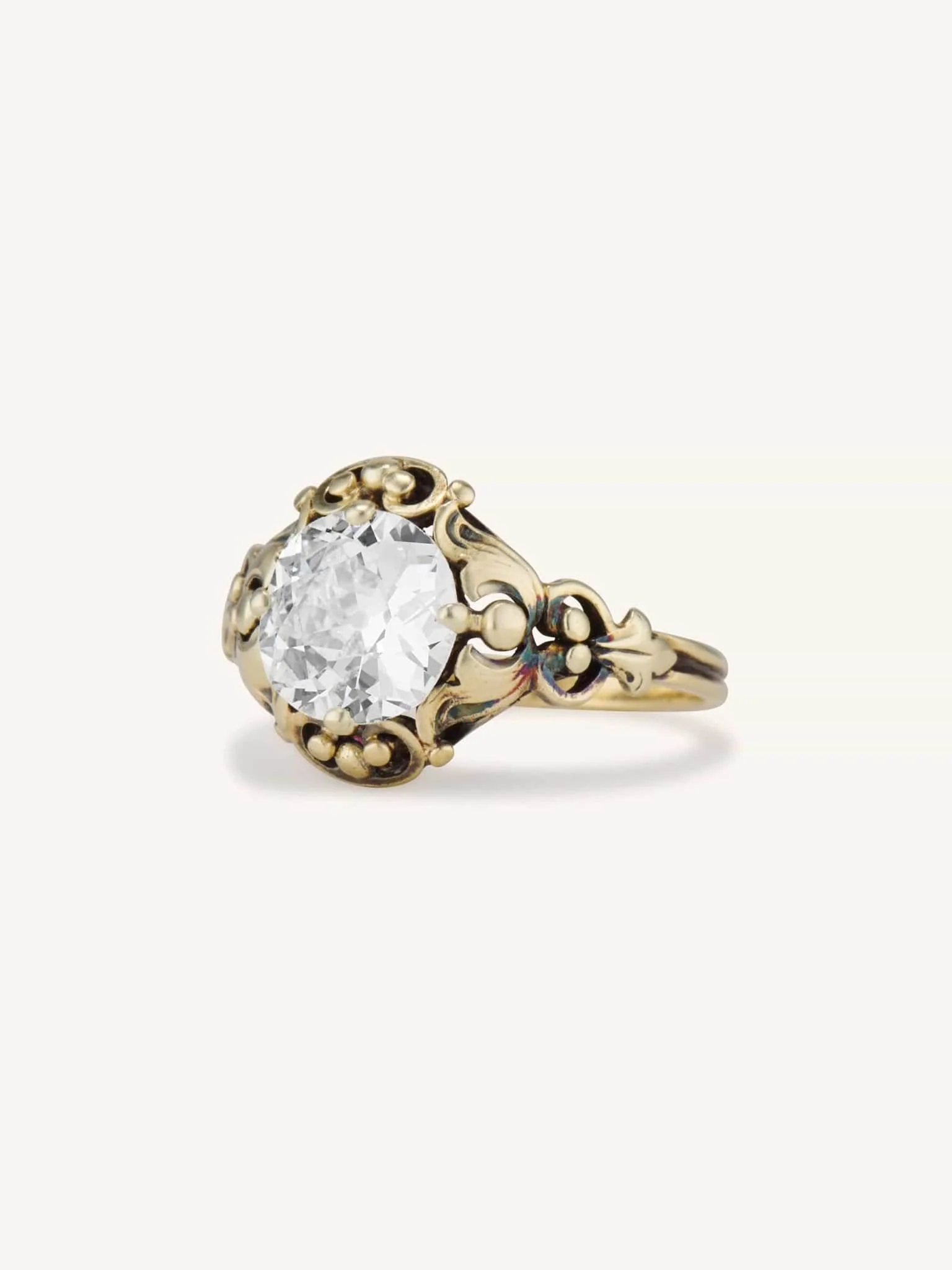 Art Nouveau 1.87 Carat Old European Cut Diamond Ring - Image 3