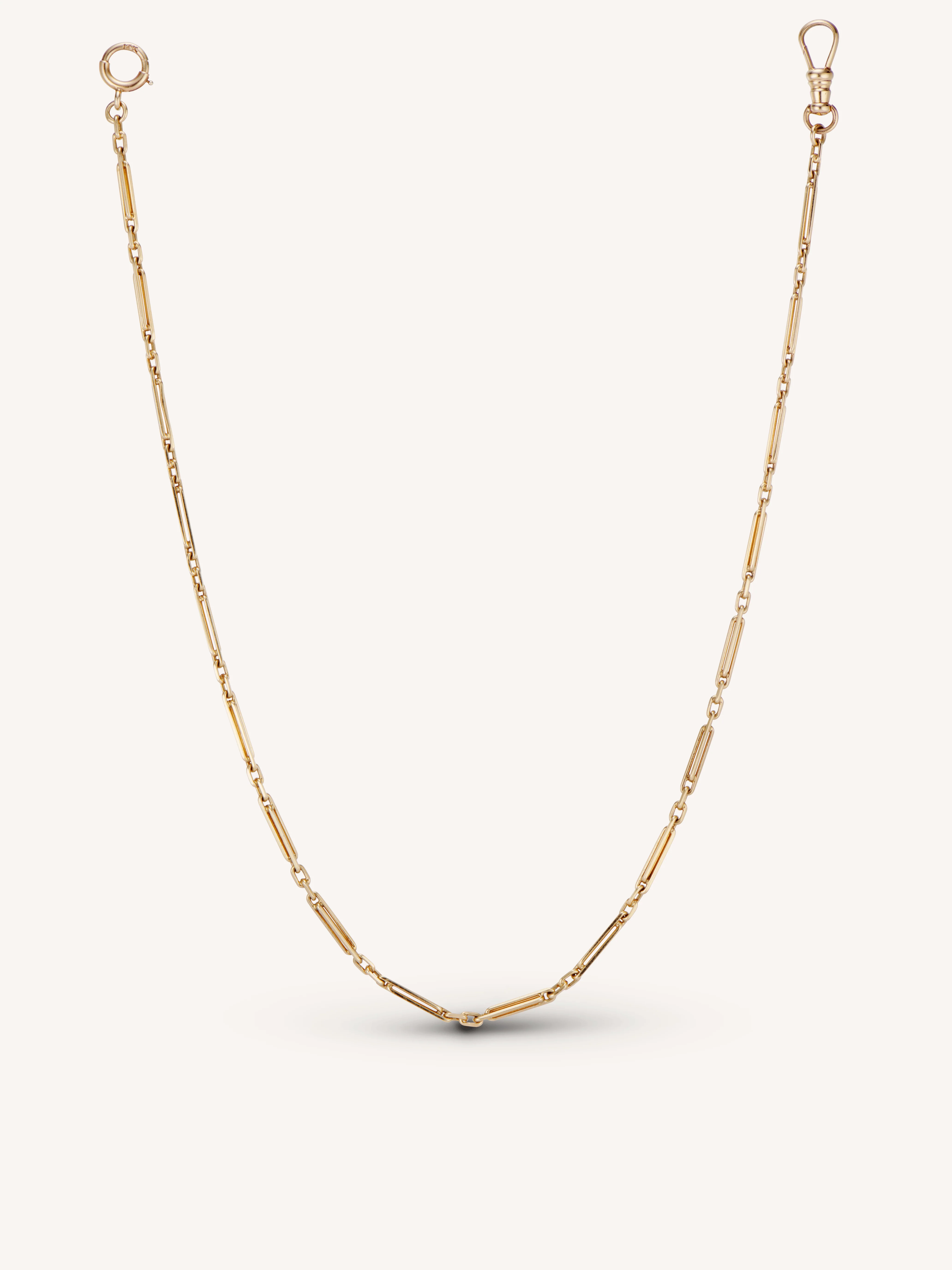 Victorian 14k Yellow Gold Antique Bar Chain Necklace - Image 3